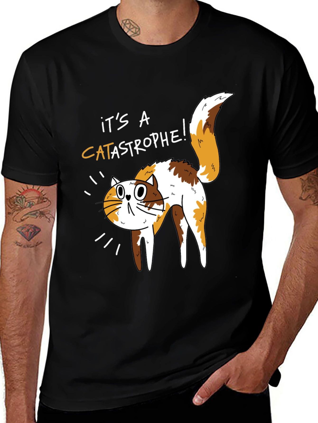 Variant 8 of Catastrophe Cat T-Shirt - Funny Graphic Tee