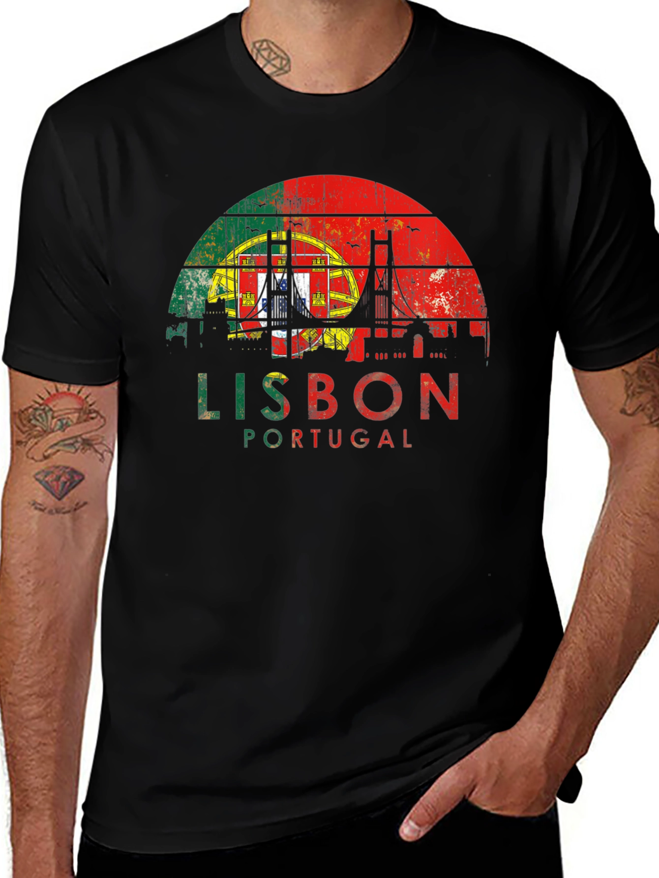 Lisbon Portugal Flag T-Shirt