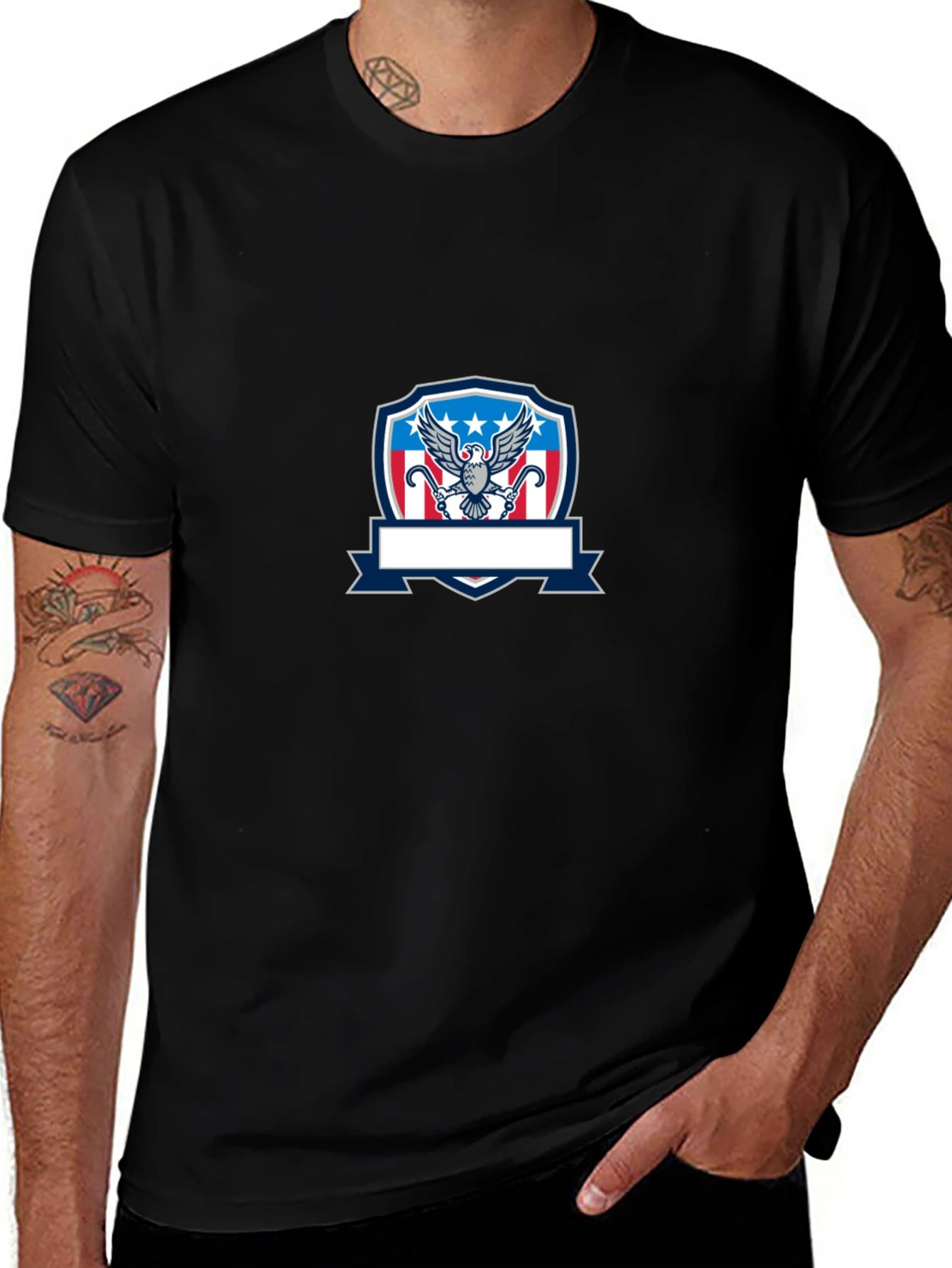 Variant 3 of Patriotic Eagle Shield Graphic T-Shirt