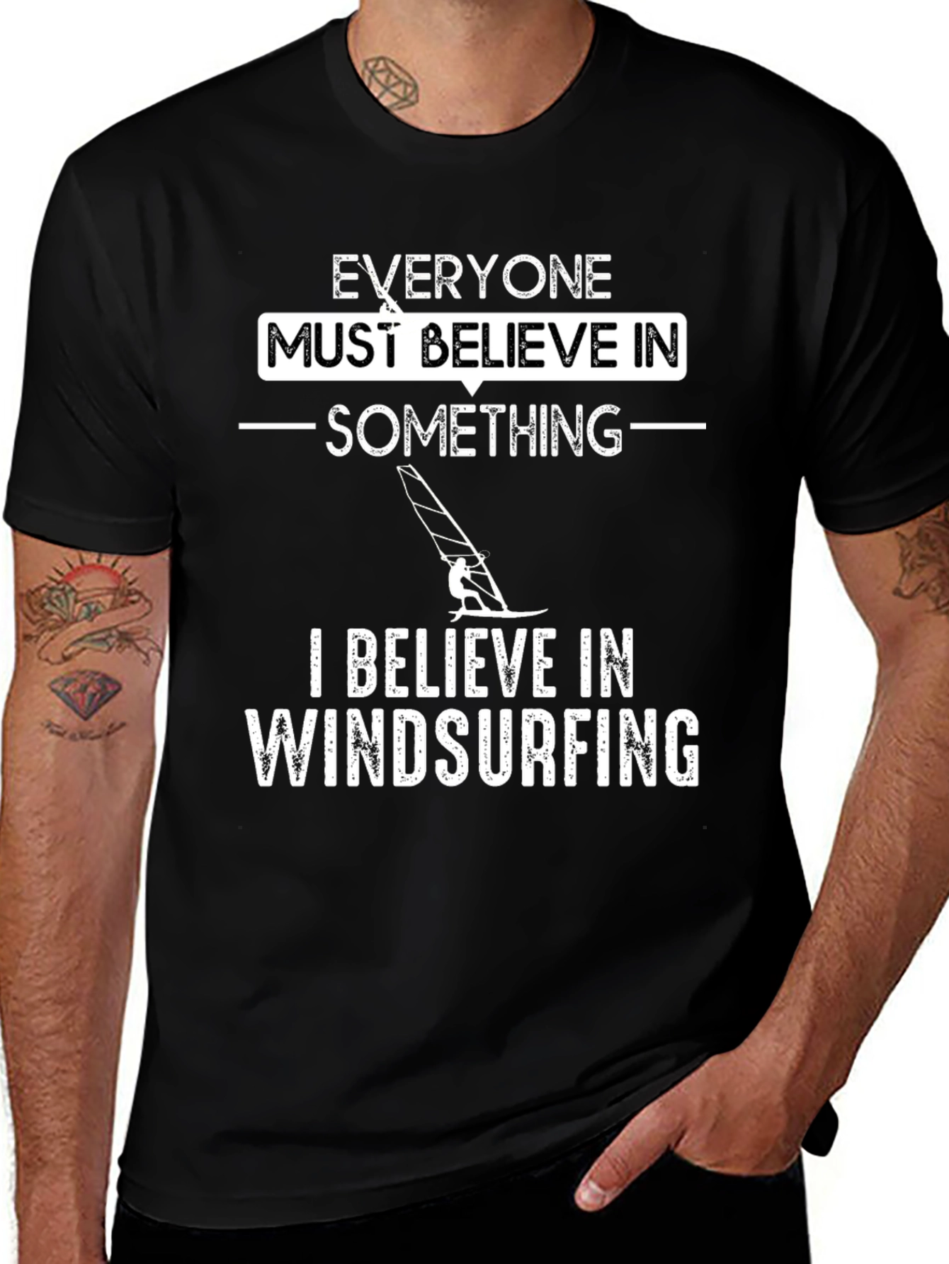 Windsurfing Belief T-Shirt - Unique Design Tee