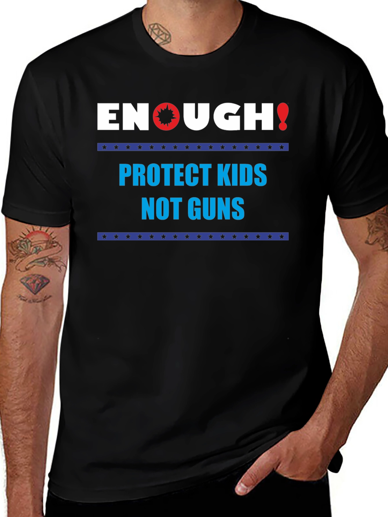 Enough! Protect Kids Not Guns Graphic T-Shirt
