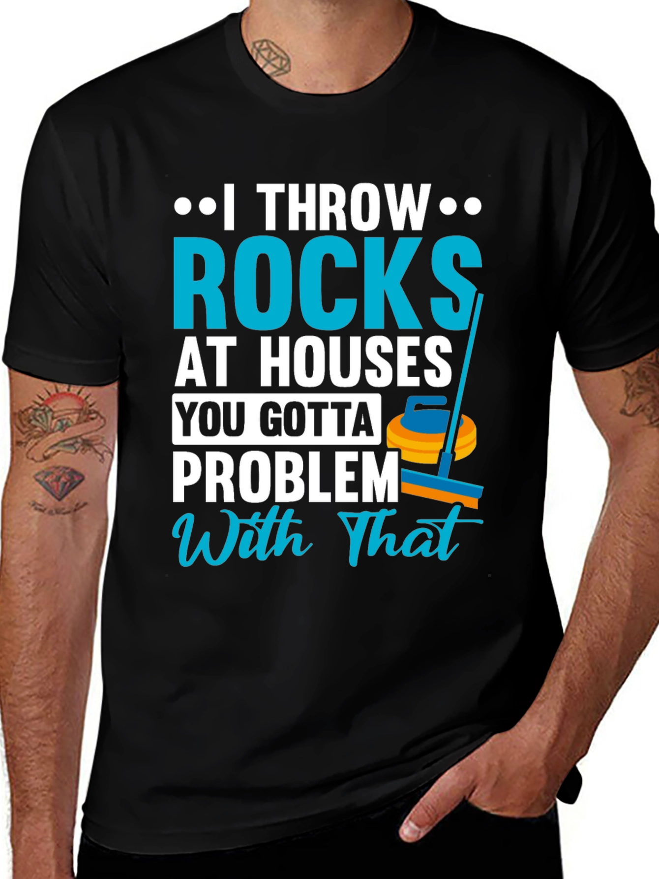 Variant 28 of I Throw Rocks at Houses T-Shirt