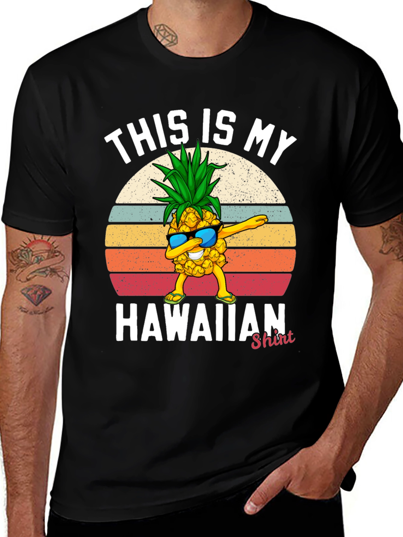 Funny Pineapple Hawaiian Shirt Graphic Tee