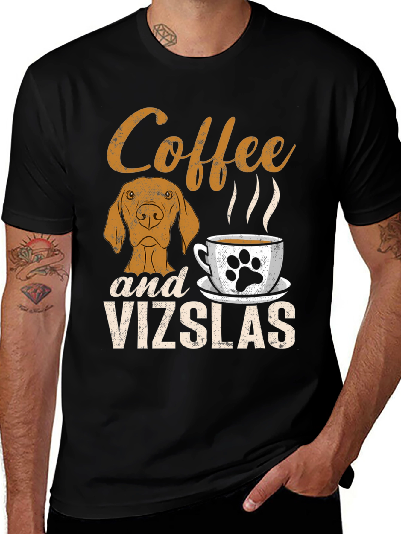 Coffee and Vizslas Graphic Tee