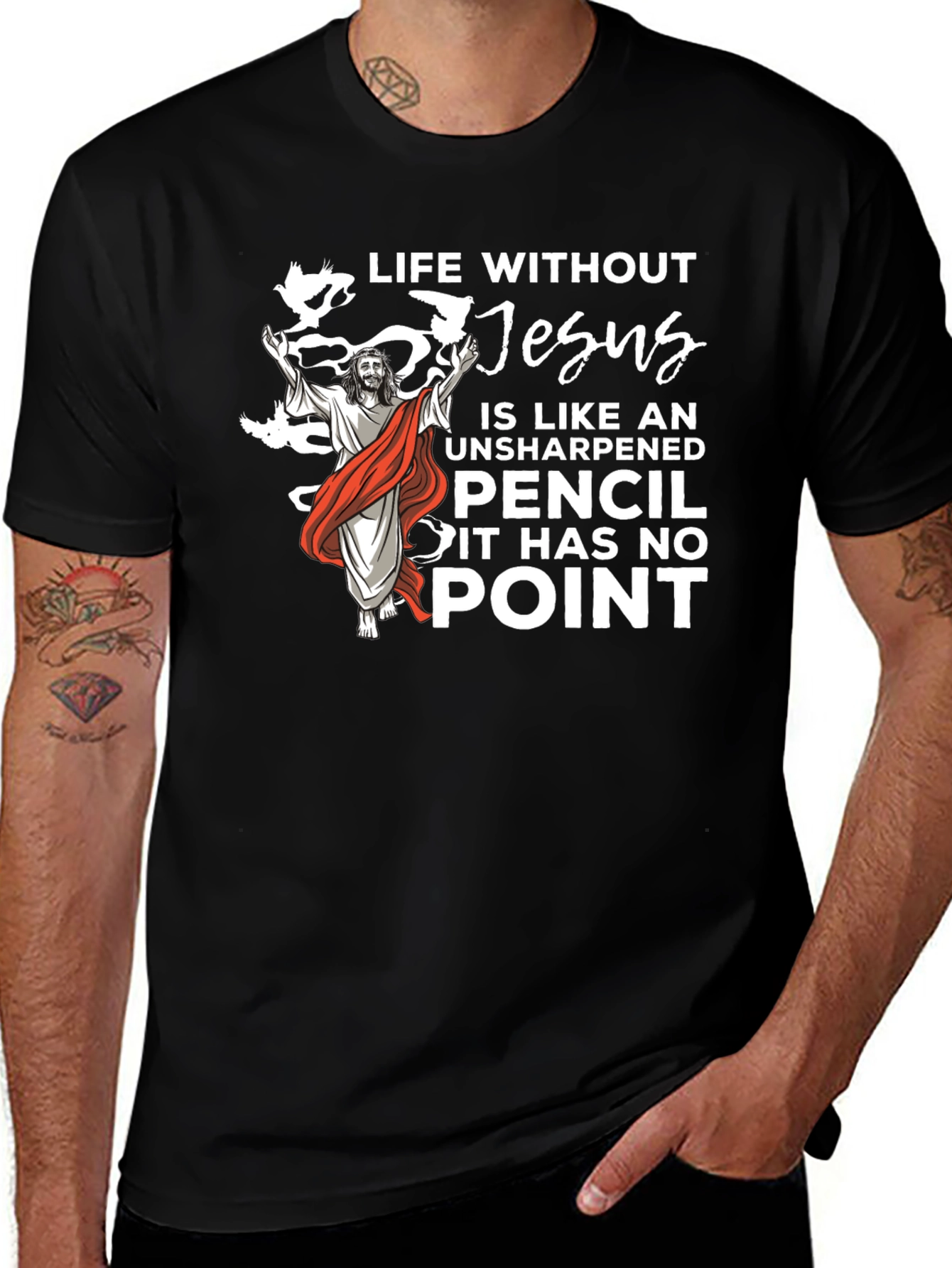 Variant 29 of Life Without Jesus Black T-Shirt