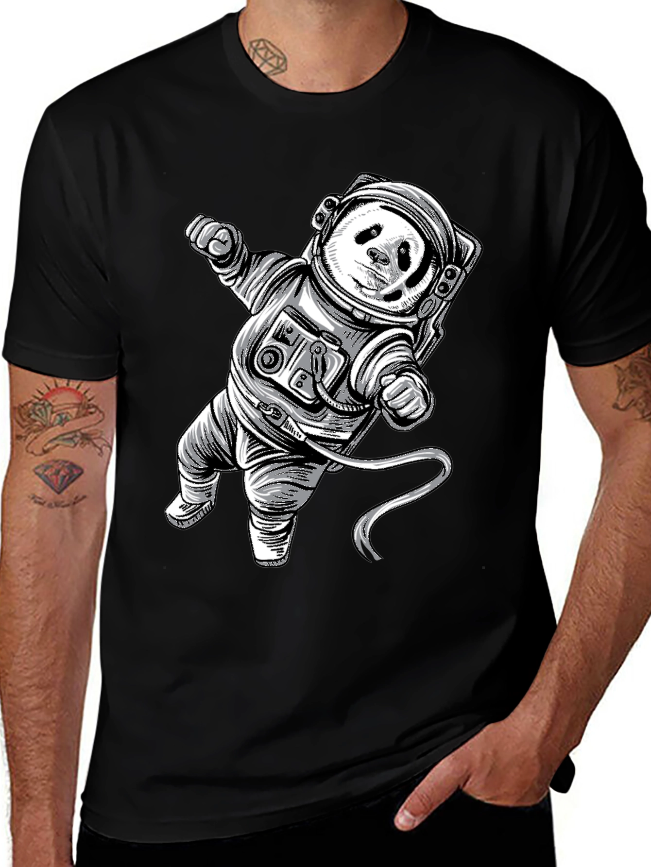 Variant 30 of Astronaut Panda Graphic T-Shirt