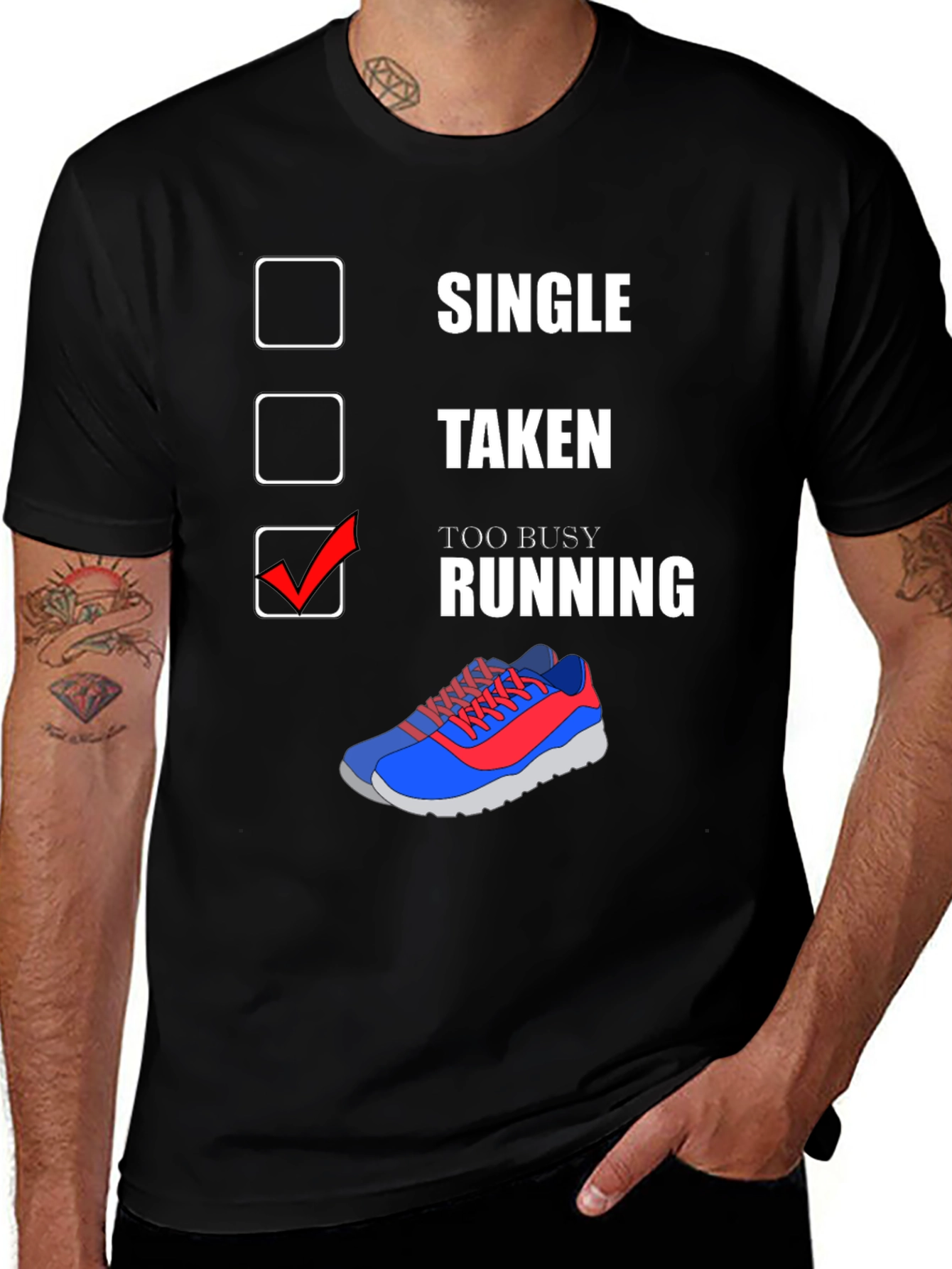 Variant 17 of Too Busy Running Graphic T-Shirt