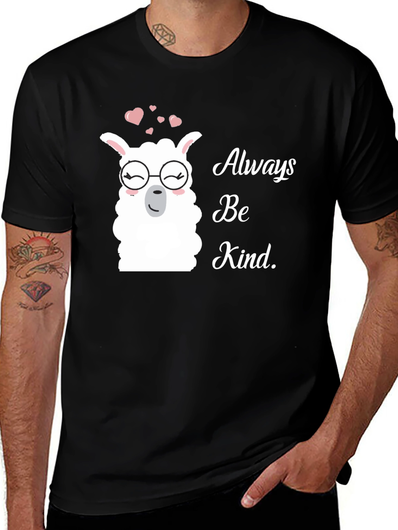 Variant 21 of Always Be Kind Llama T-Shirt