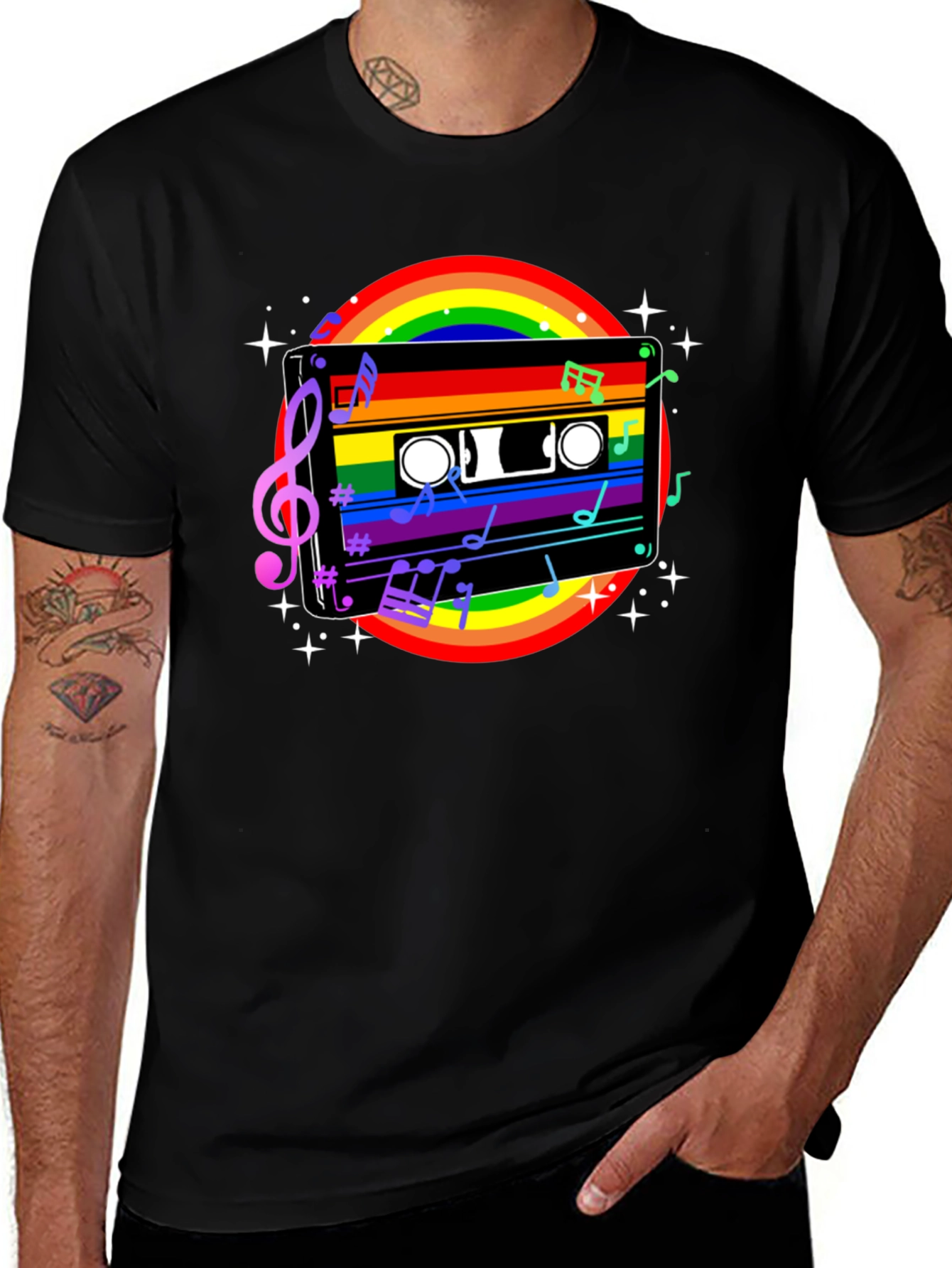 Variant 20 of Rainbow Cassette Tape Music T-Shirt