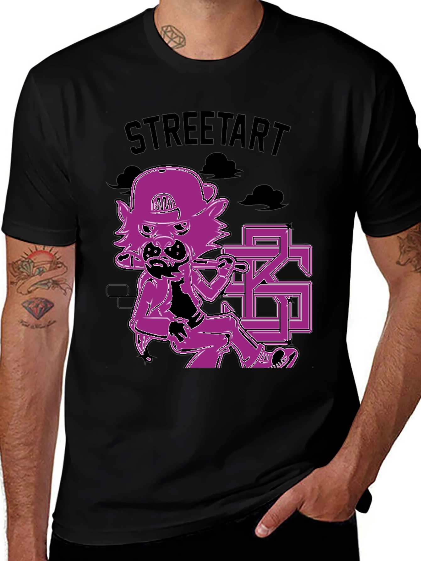 Variant 11 of Street Art Style Graphic Print T-Shirt