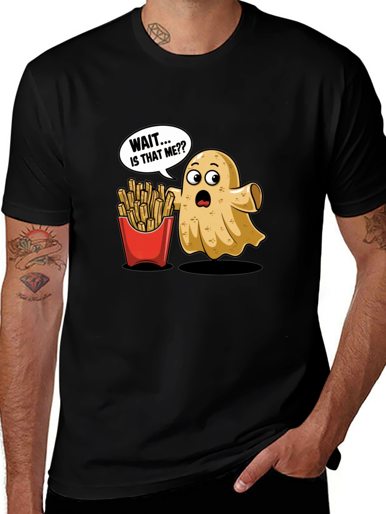 Funny Potato Ghost T-Shirt - Halloween Foodie Tee