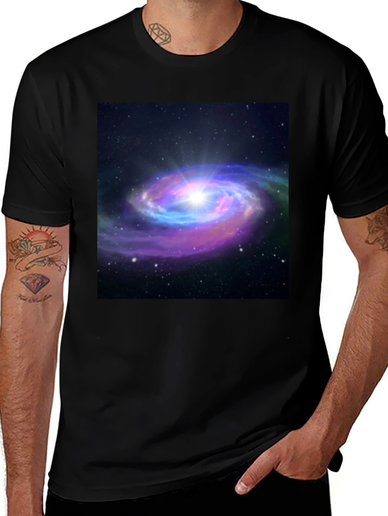 Variant 25 of Galaxy T-Shirt - Cosmic Style Black Tee