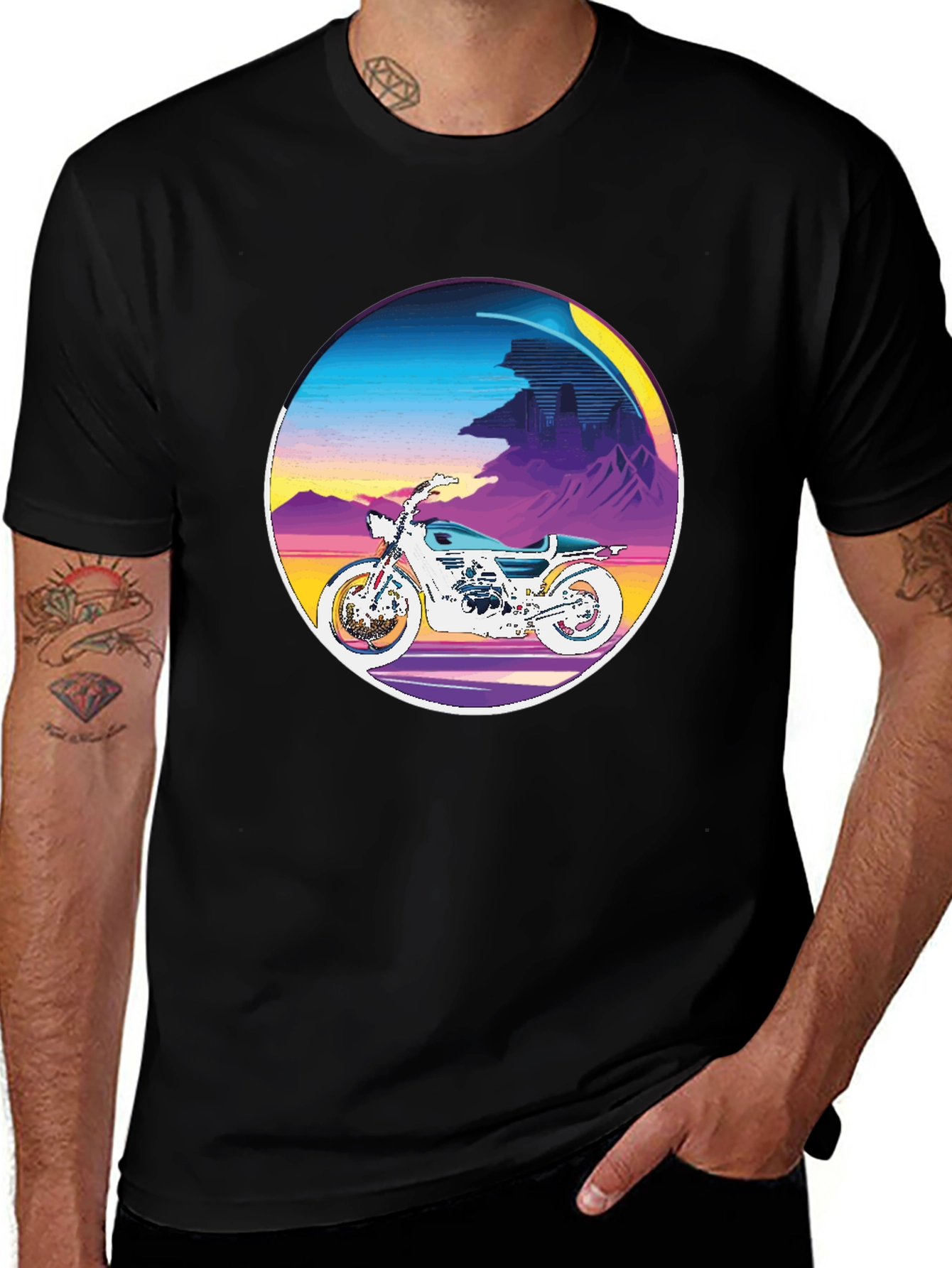 Variant 28 of Retro Motorcycle Graphic Tee - Vintage Style