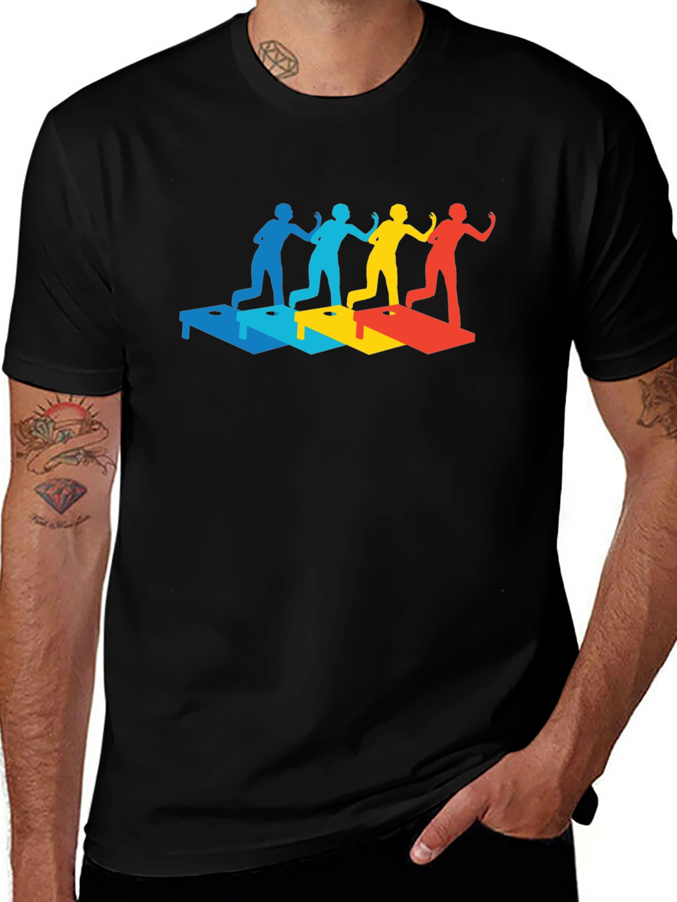 Variant 15 of Colorful Cornhole Player T-Shirt