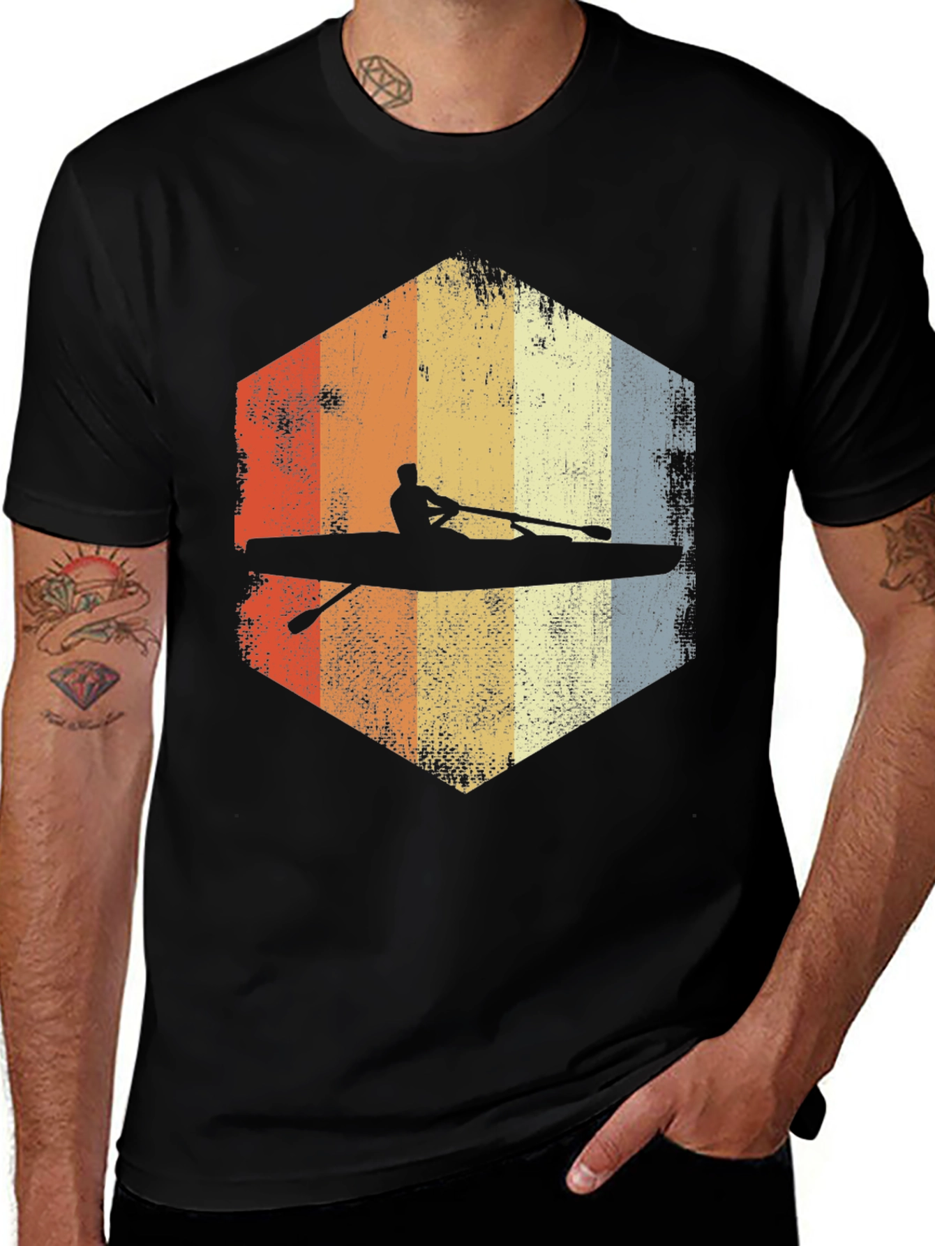 Variant 11 of Retro Kayak T-Shirt - Vintage Outdoor Adventure Tee