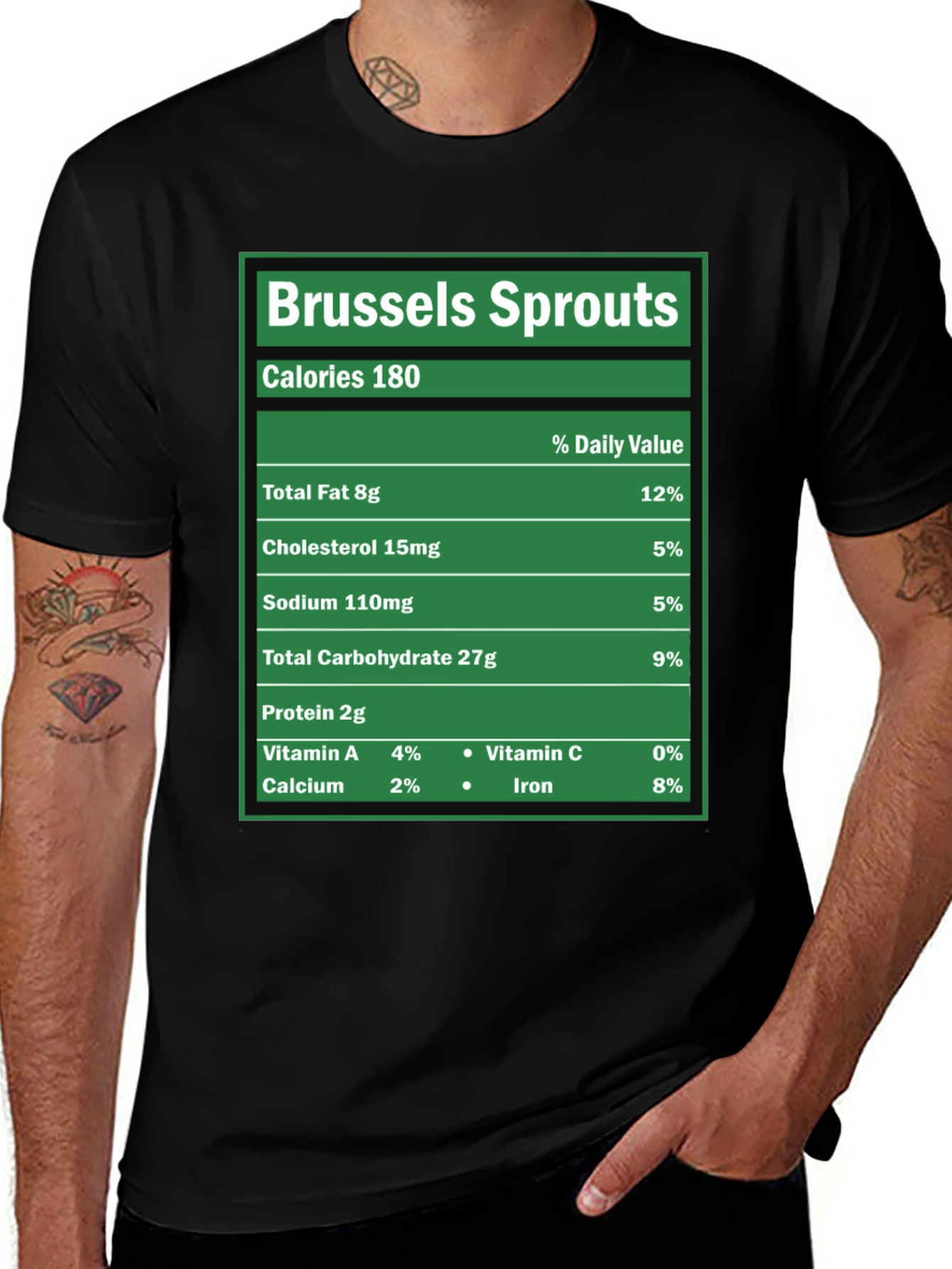 Variant 24 of Brussels Sprouts Nutrition Facts Novelty T-Shirt
