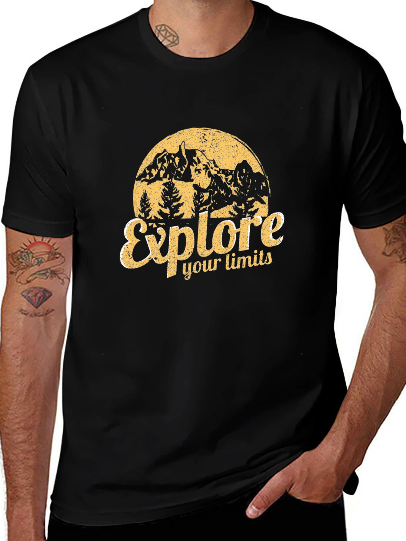 Variant 15 of Explore Your Limits Graphic Tee - Black