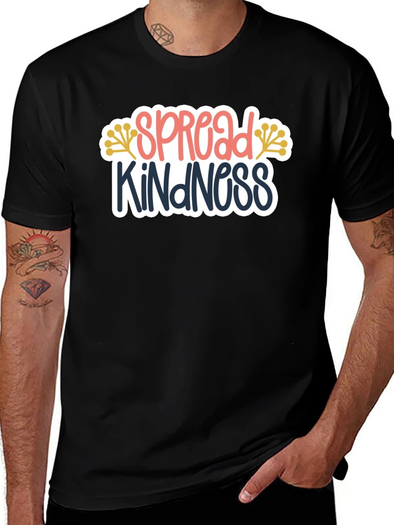Variant 11 of Spread Kindness Graphic Tee - Positive Message Shirt