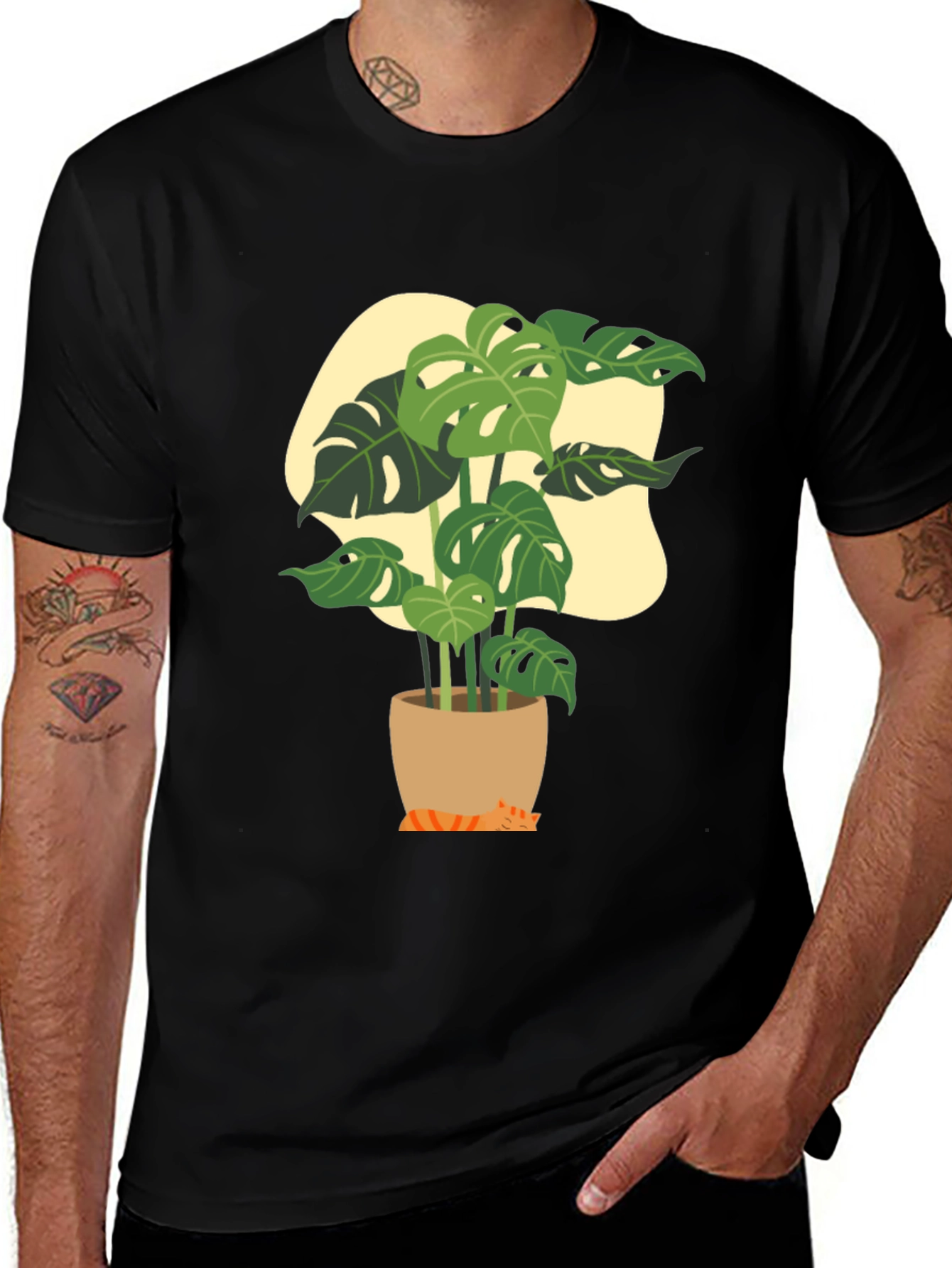 Monstera Plant Graphic Tee - Casual Comfort