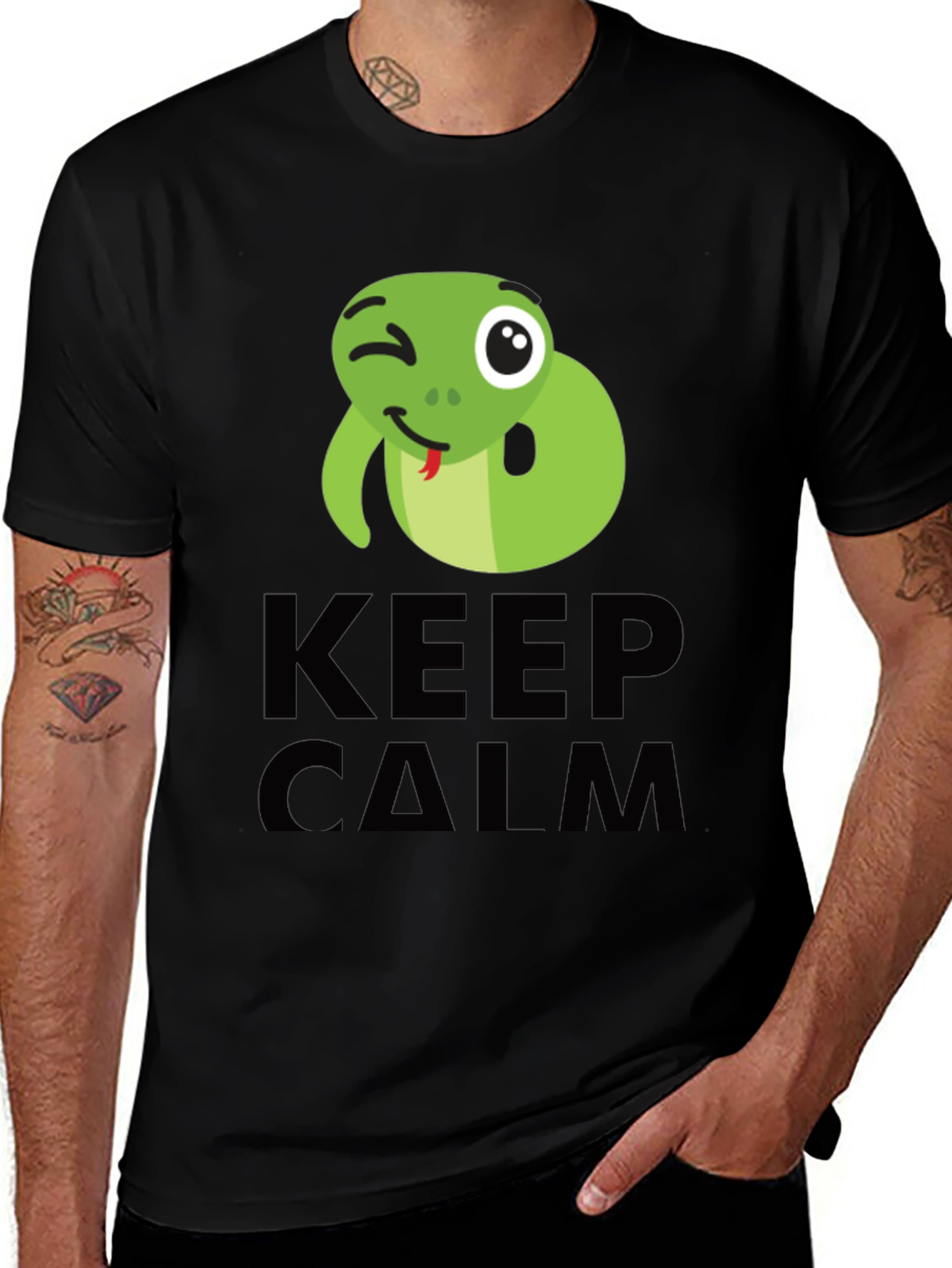 Variant 21 of Keep Calm Snake Wink T-Shirt
