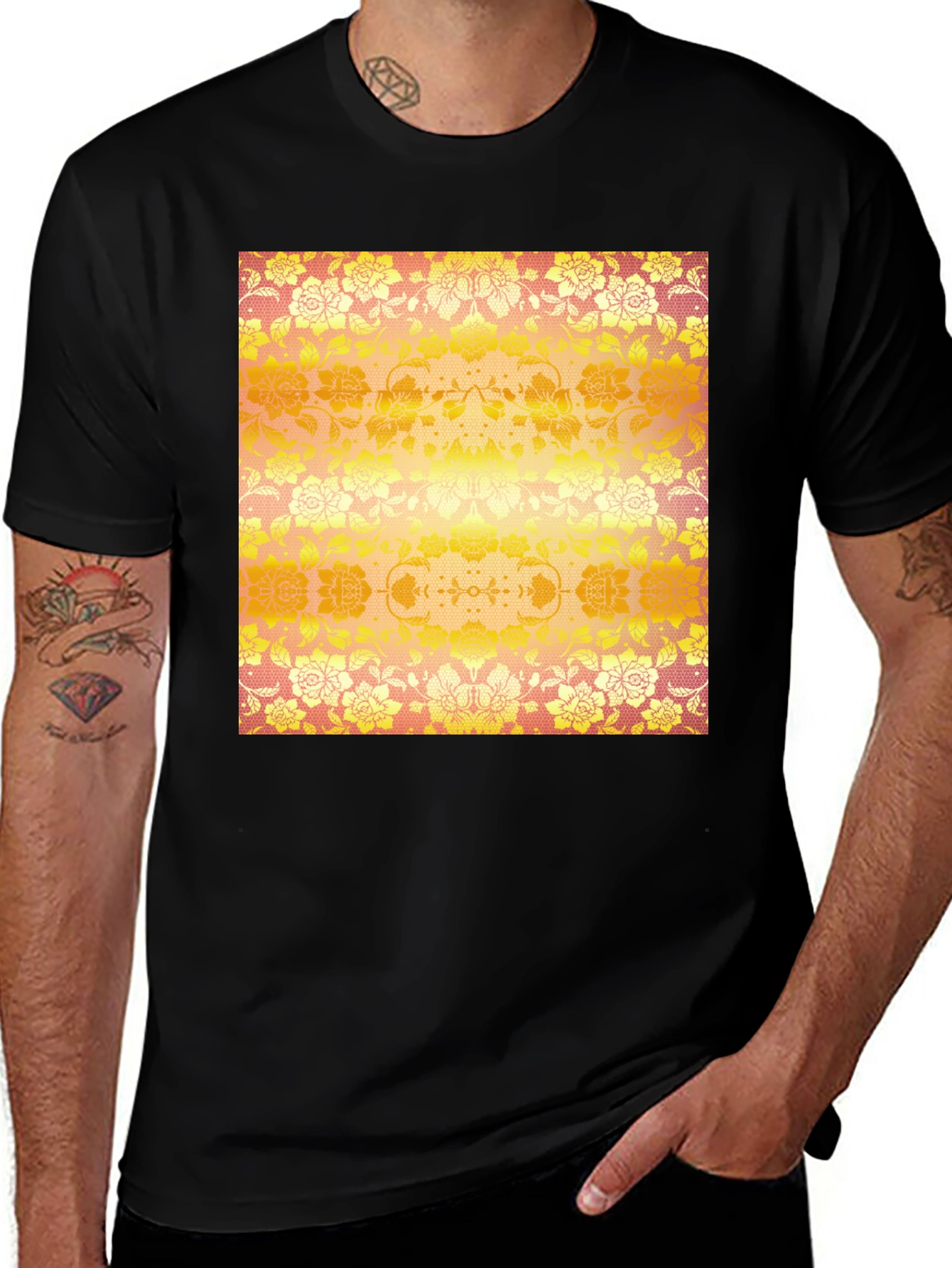 Variant 11 of Floral Print T-Shirt - Unique Design