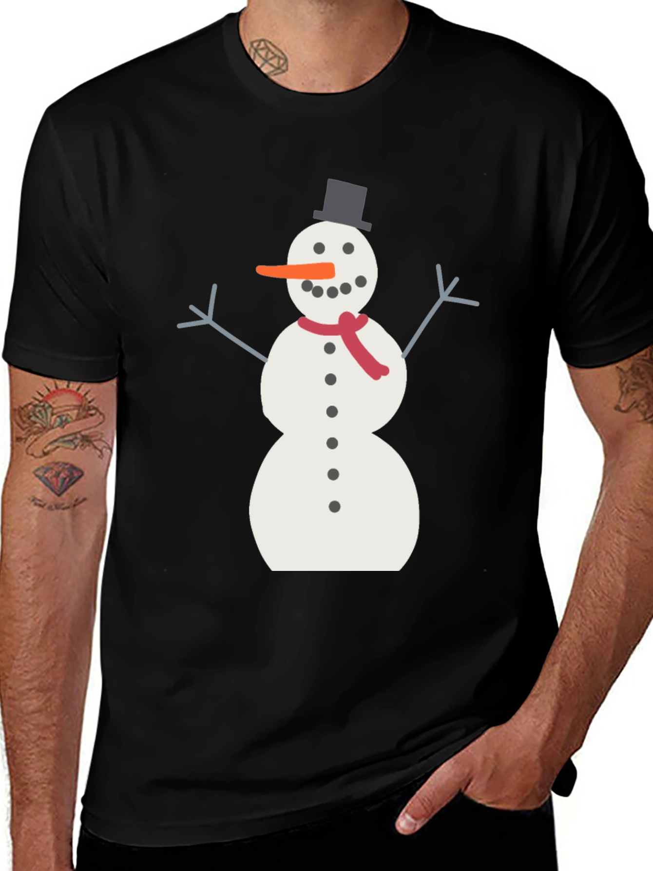 Variant 21 of Snowman Graphic Tee - Winter Holiday T-Shirt