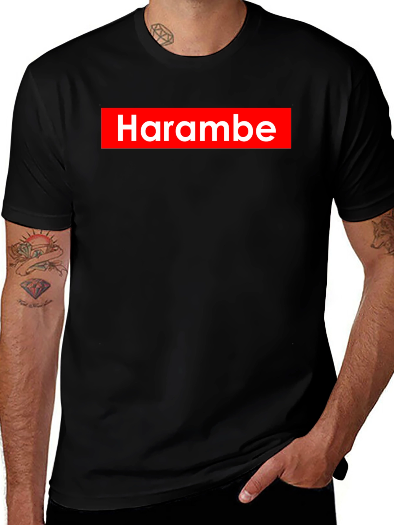 Variant 21 of Harambe Graphic Print T-Shirt - Supreme Style