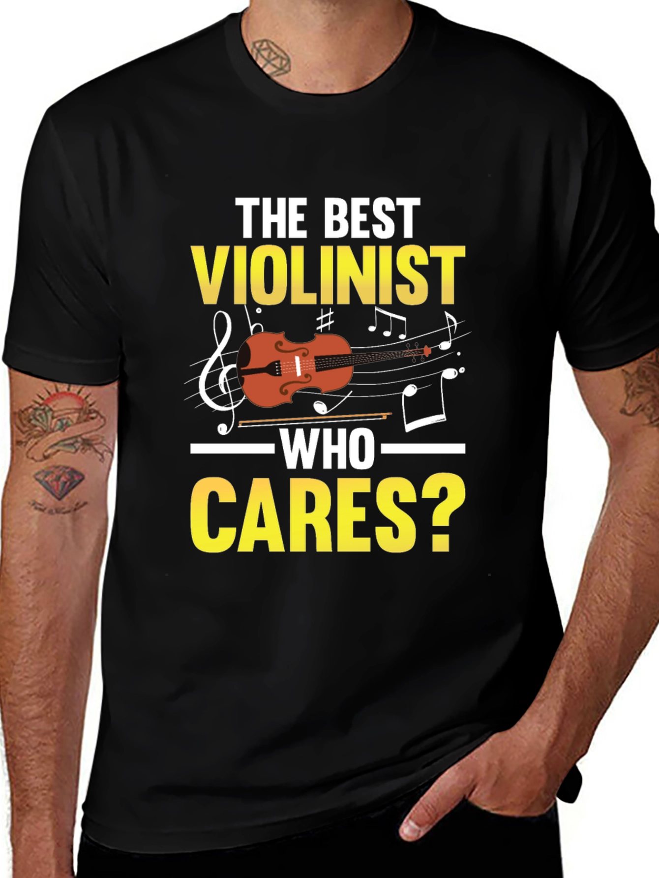 Variant 13 of The Best Violinist Who Cares T-Shirt