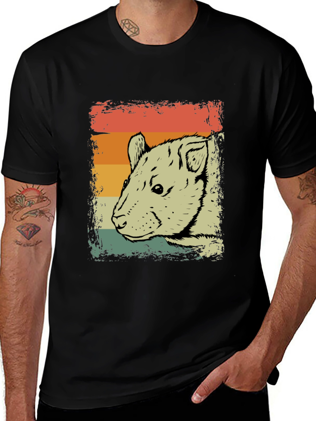 Variant 14 of Retro Rat Graphic Tee - Vintage Style Unisex T-Shirt