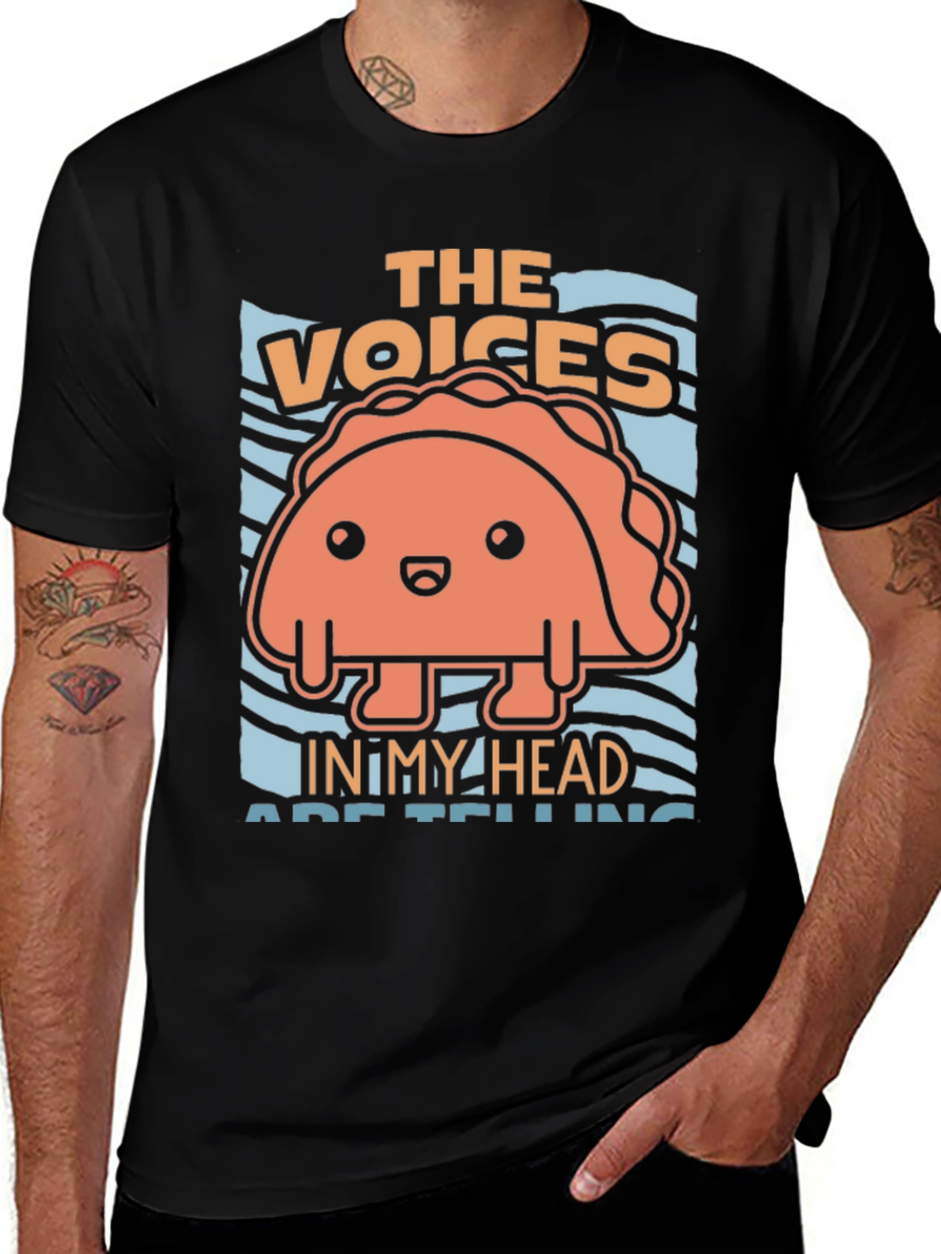 Variant 16 of The Voices in My Head Taco Graphic T-Shirt