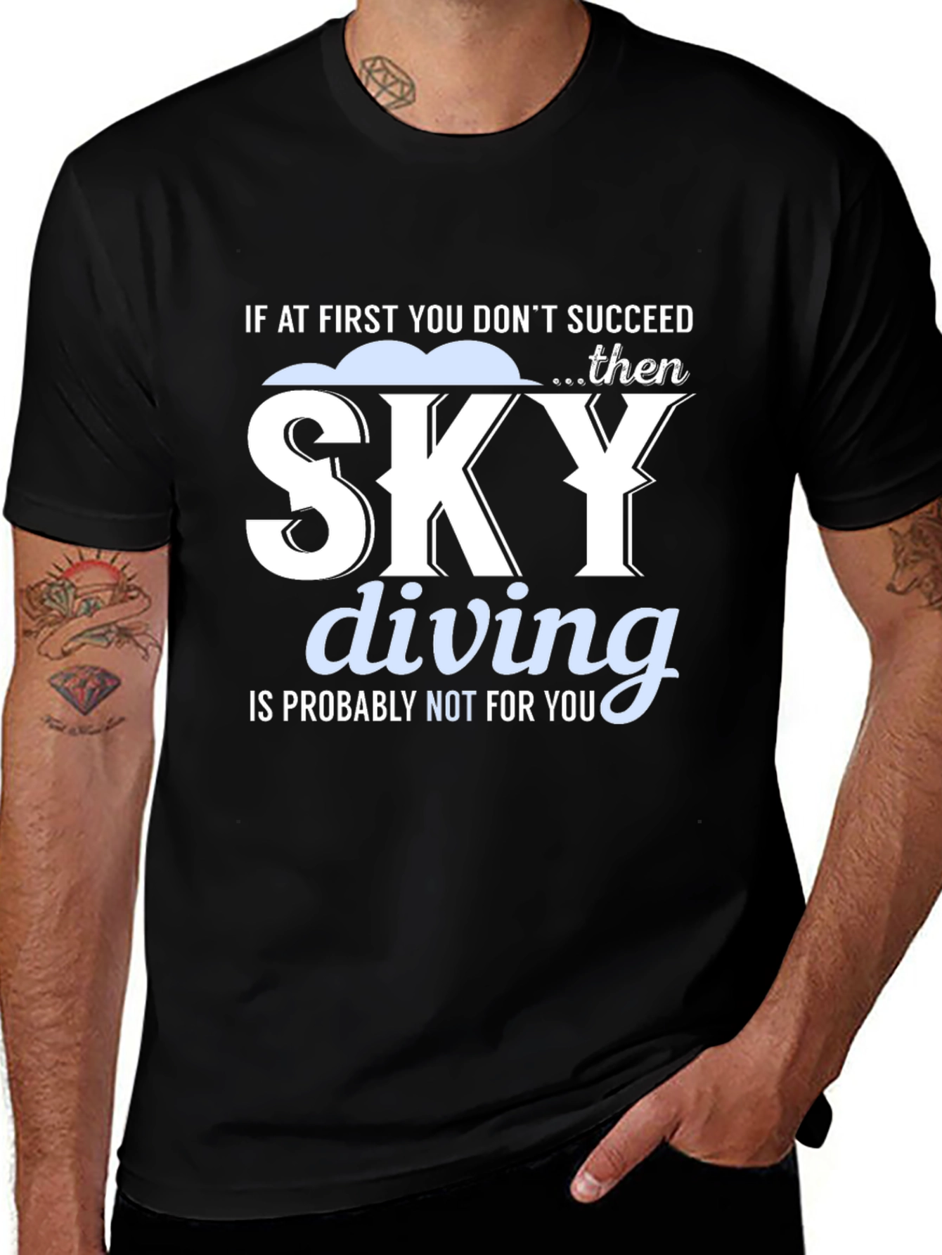 Variant 12 of Skydiving Funny Graphic Tee