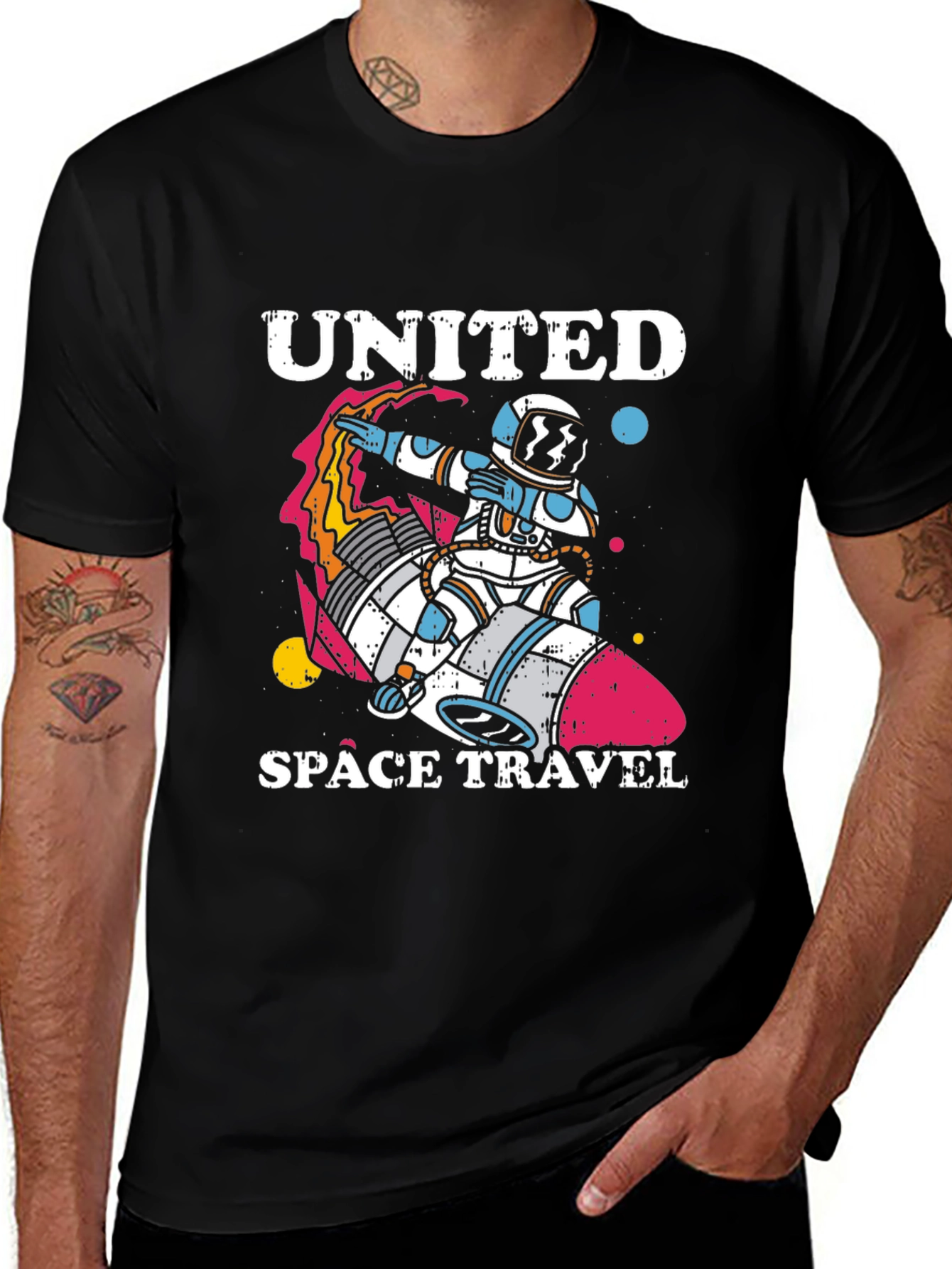 Variant 13 of United Space Travel T-Shirt - Astronaut Rocket Tee
