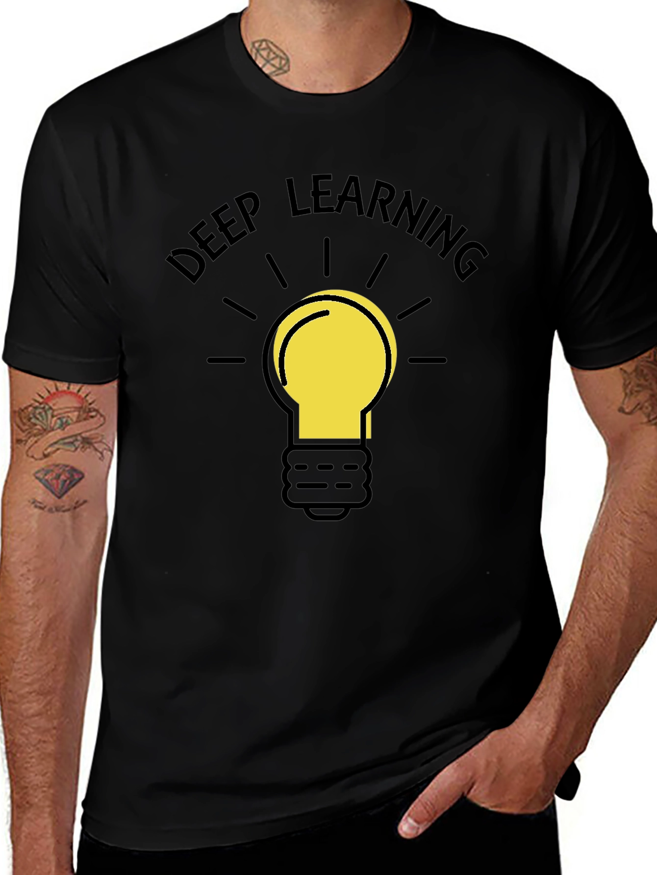 Deep Learning Idea T-Shirt - Black Cotton Tee