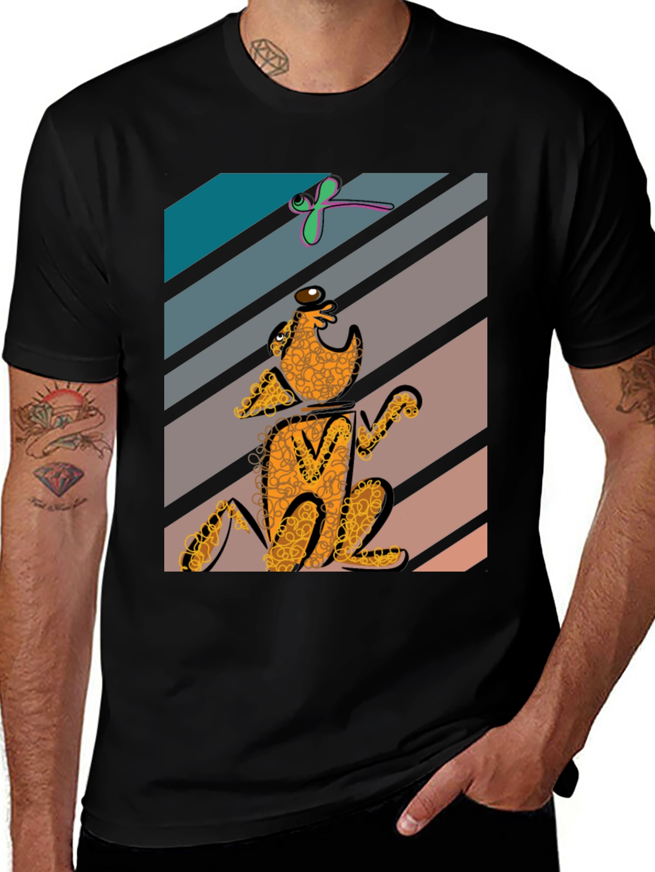 Variant 28 of Whimsical Dog Graphic Tee - Unique Style