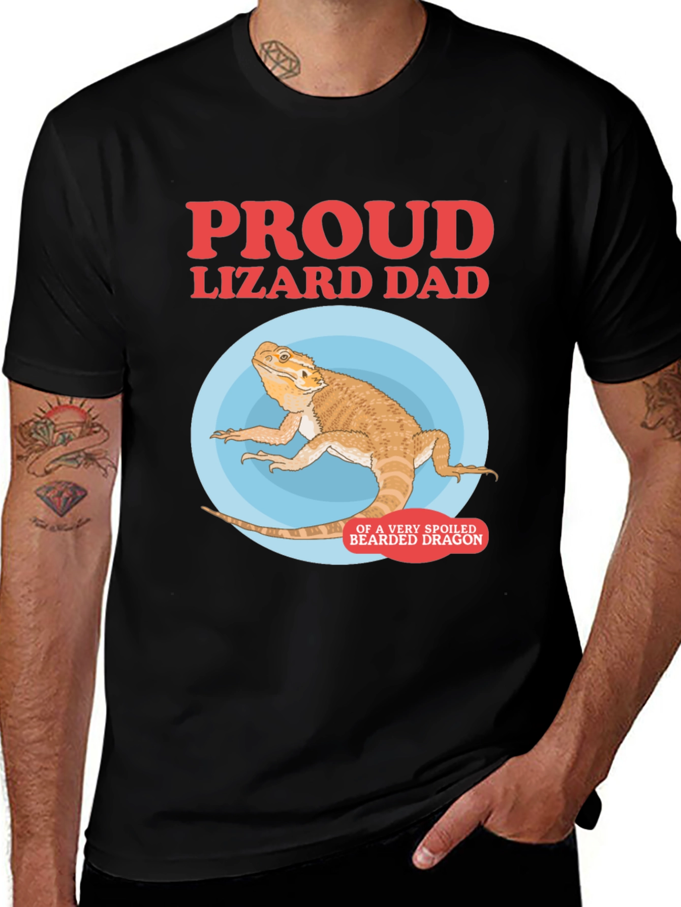 Variant 24 of Proud Lizard Dad Bearded Dragon Graphic Tee