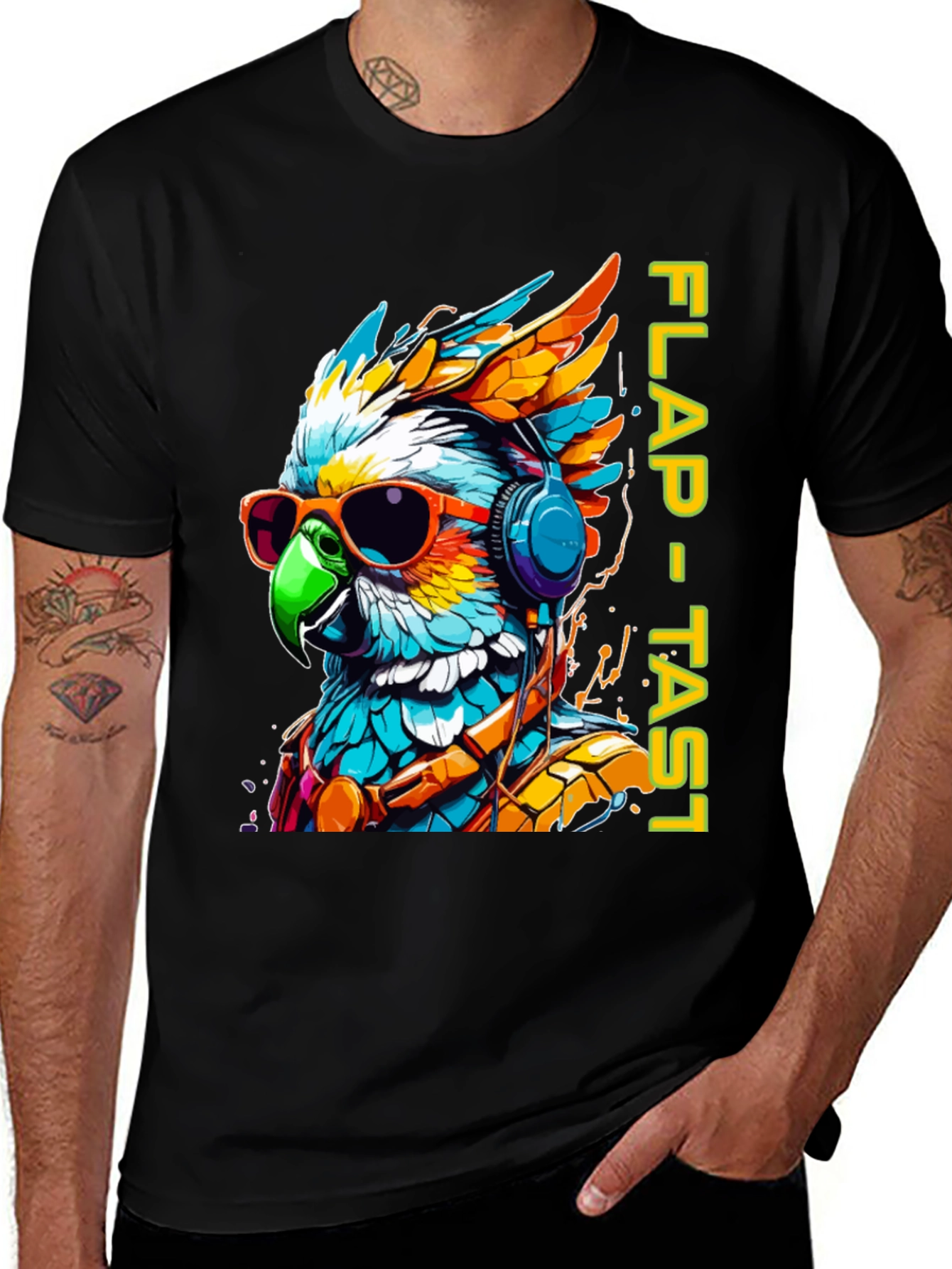 Variant 29 of Cool Parrot Graphic Tee