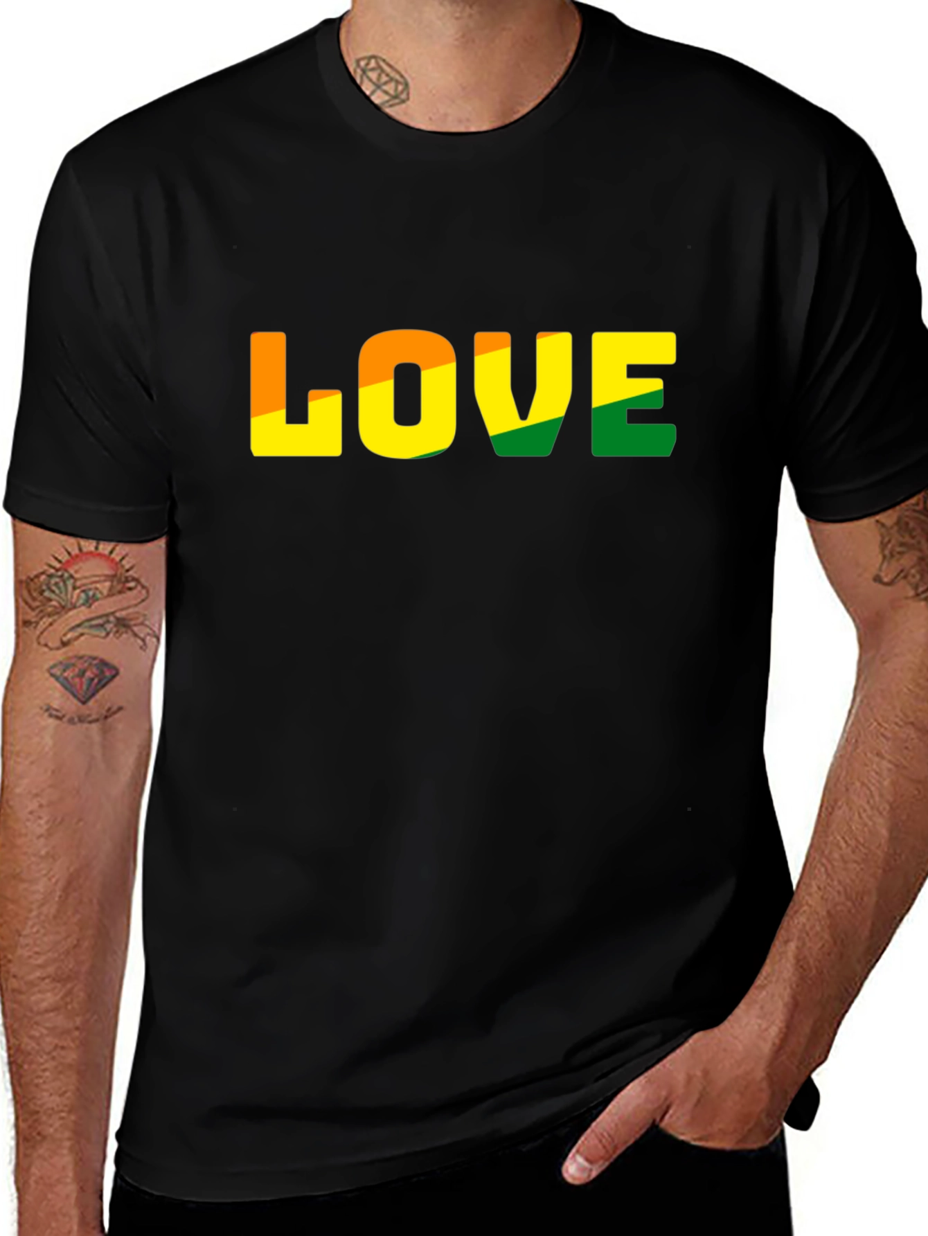 Variant 3 of Love Graphic T-Shirt - Casual Black Tee