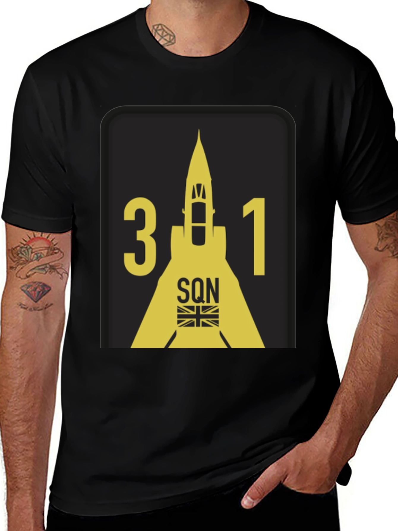 Variant 17 of 31 Squadron T-Shirt - Black Graphic Tee