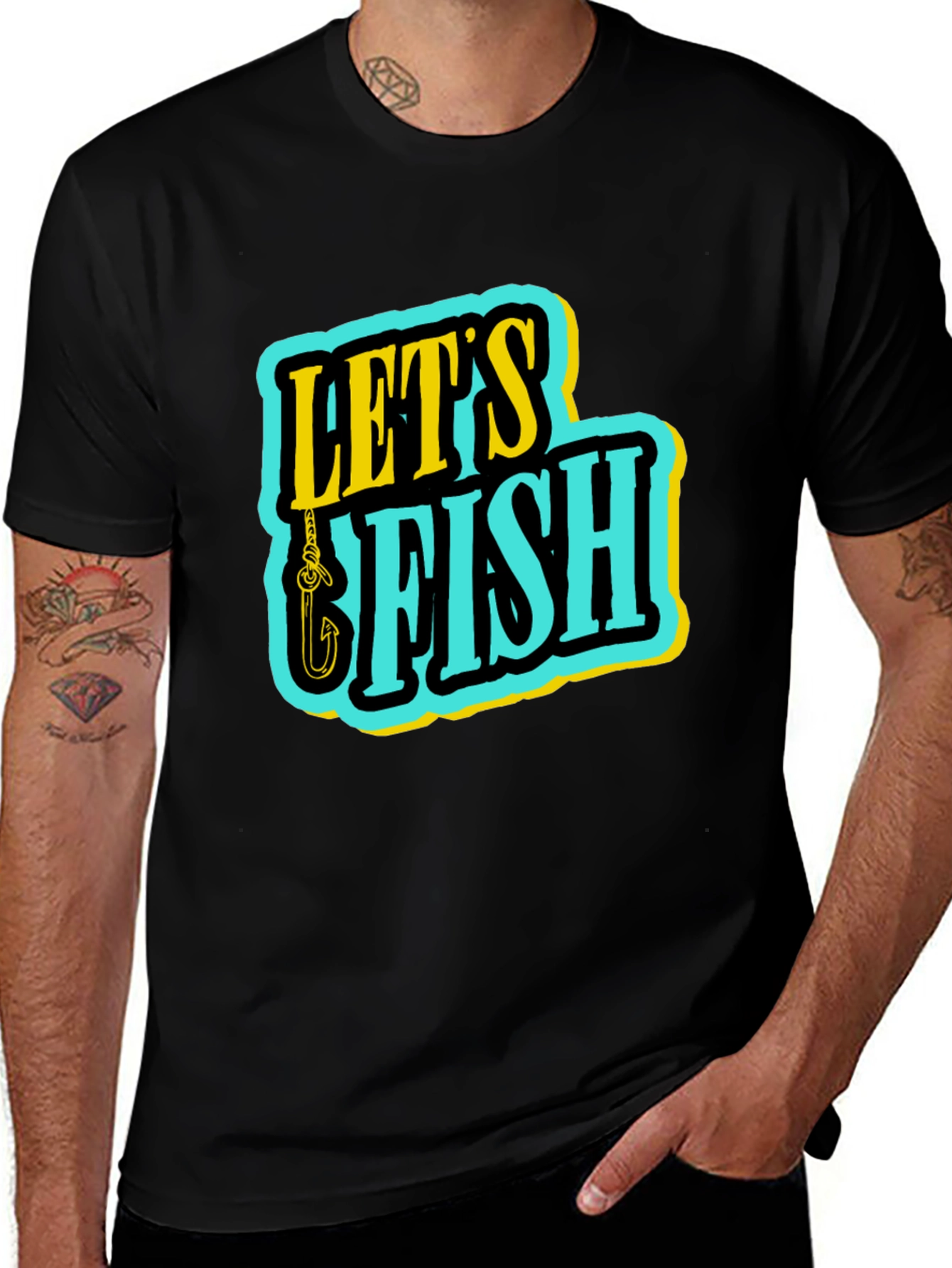 Variant 25 of Let's Fish Graphic T-Shirt