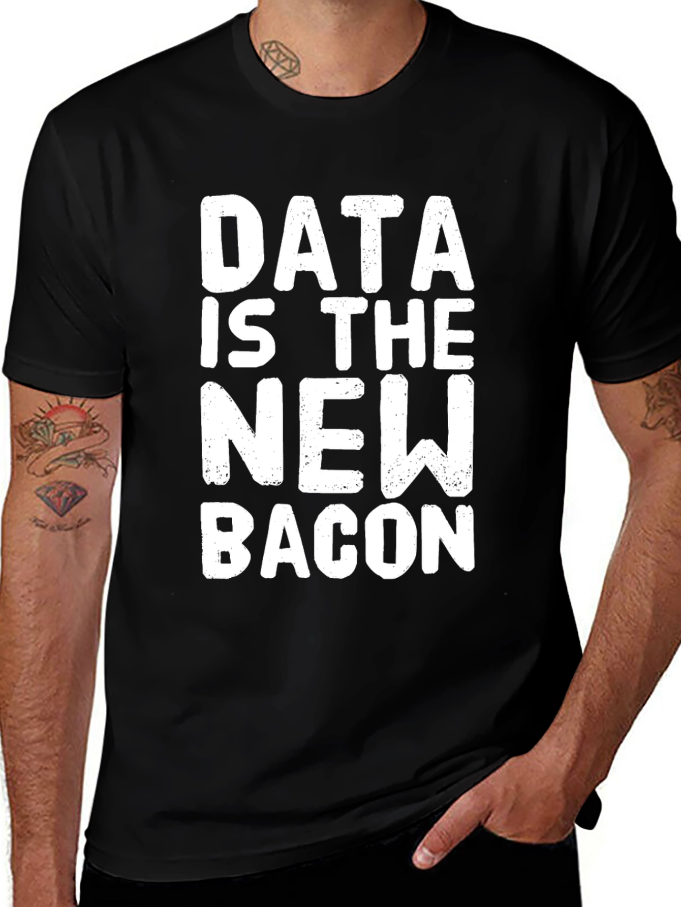Variant 23 of Data Is The New Bacon T-Shirt - Funny Data Science Tee