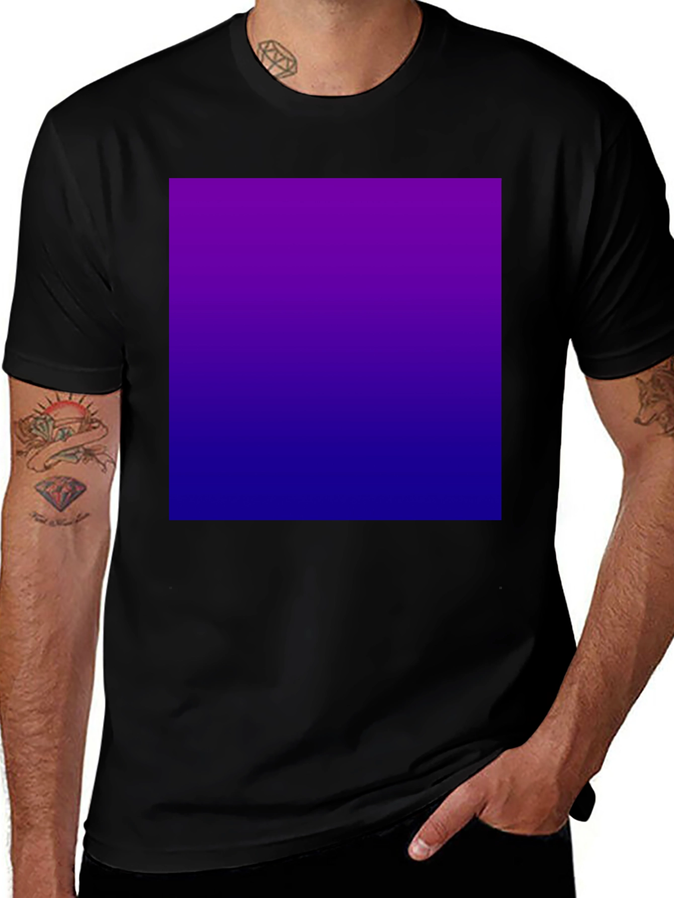 Gradient Style Tee - Ultra-Comfortable Black T-Shirt