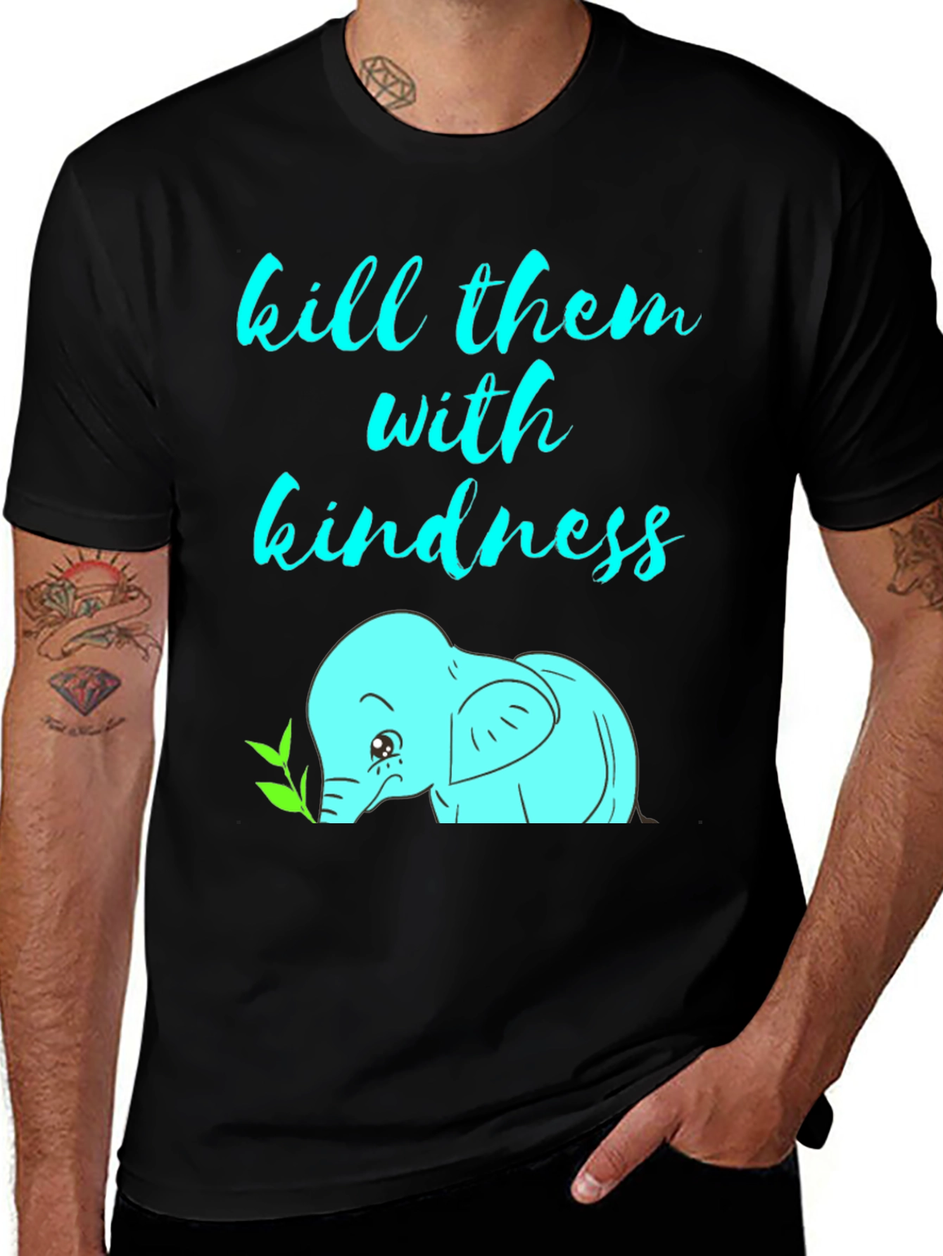 Variant 19 of Kindness Elephant Graphic Tee