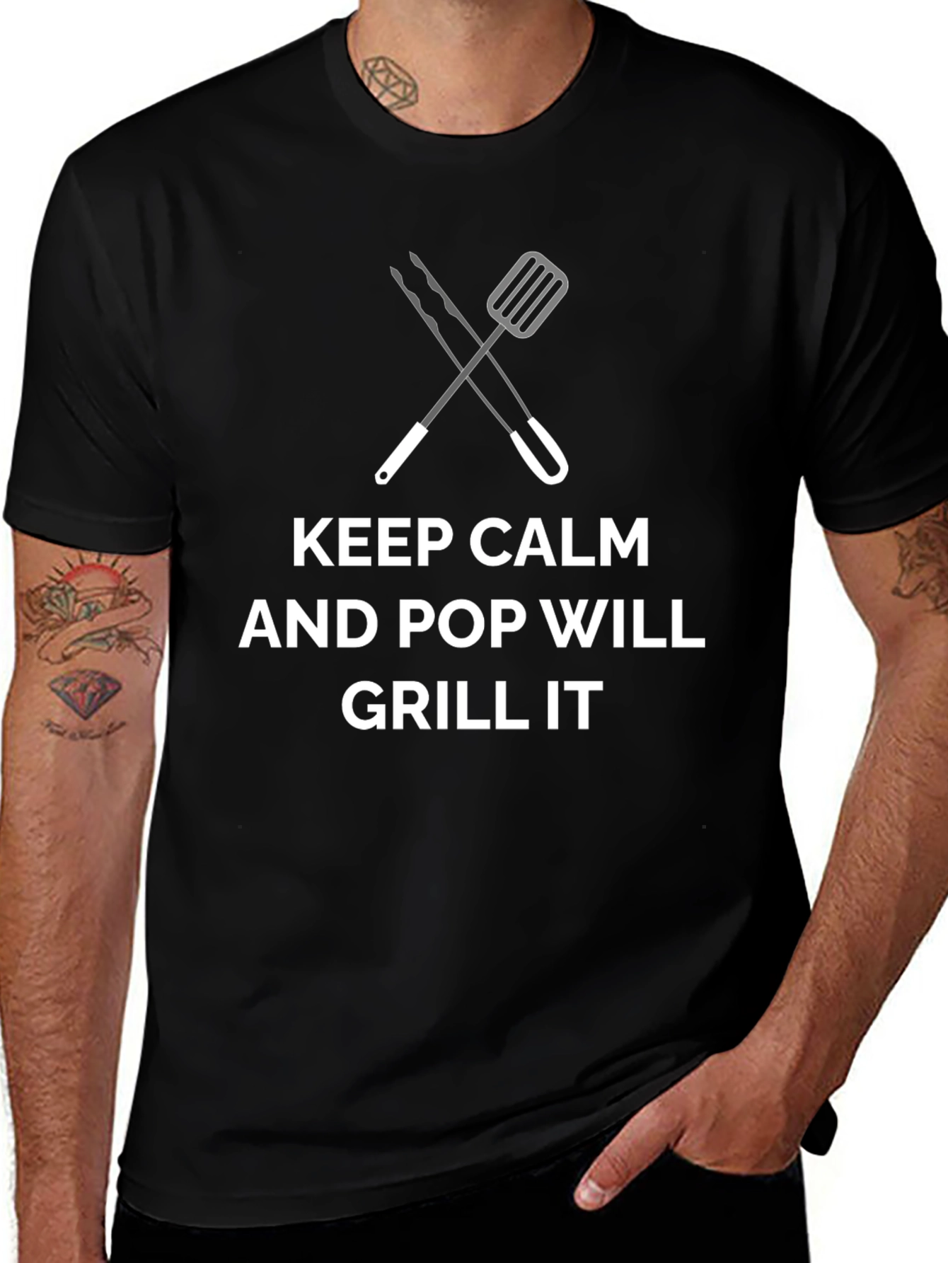 Variant 10 of Keep Calm & Pop Will Grill It Graphic Tee