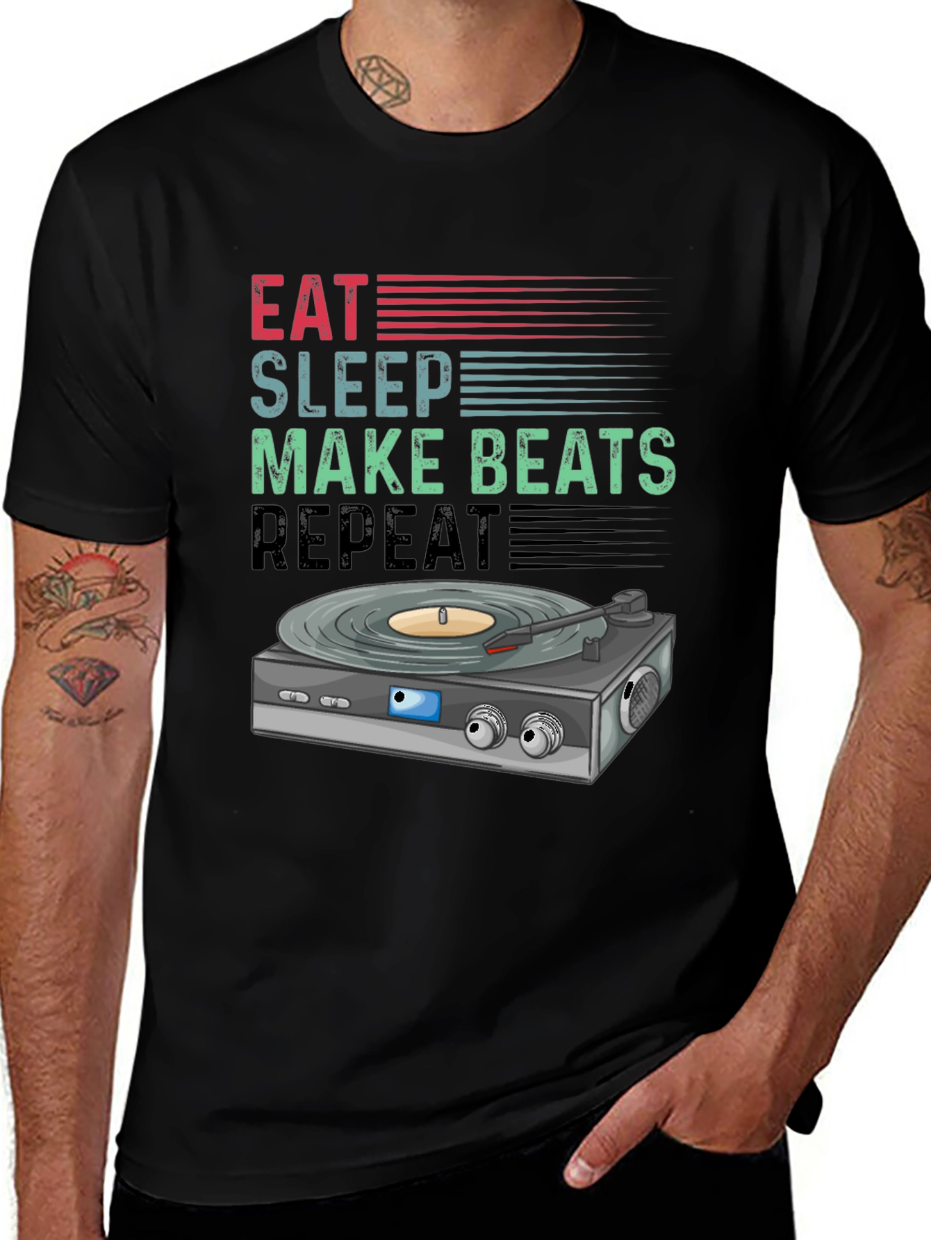 Variant 9 of Eat Sleep Make Beats Repeat T-Shirt
