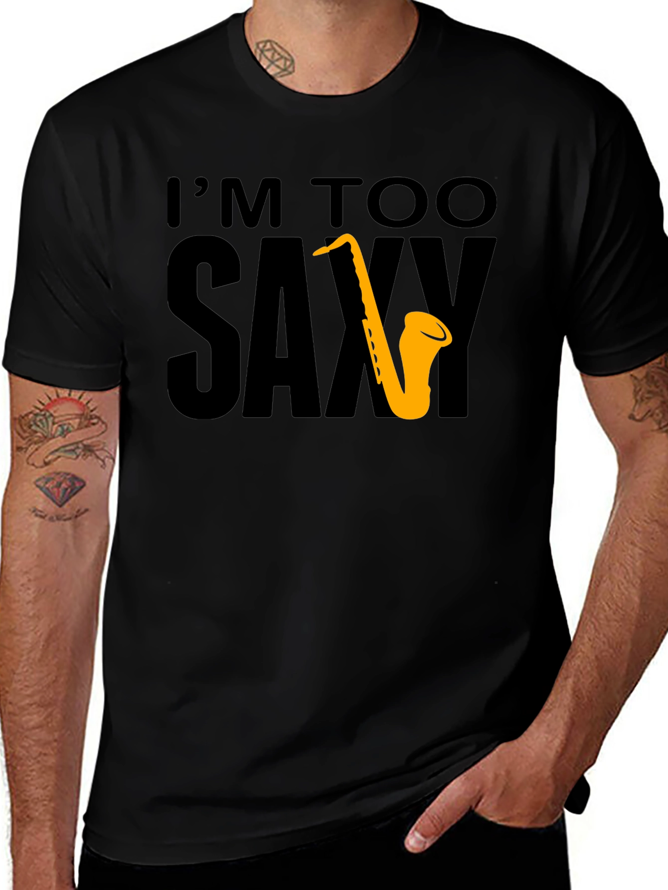 Variant 25 of I'm Too Saxy T-Shirt - Musician Gift