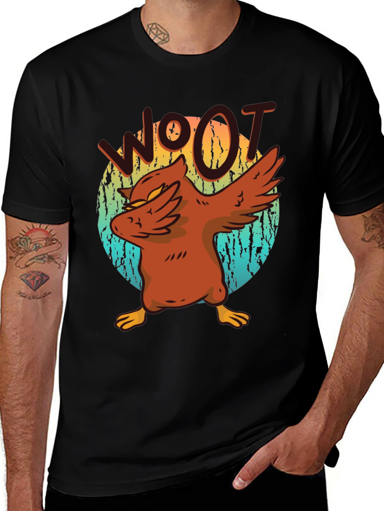 Variant 2 of Dabbing Turkey WOOT T-Shirt - Thanksgiving Fun!