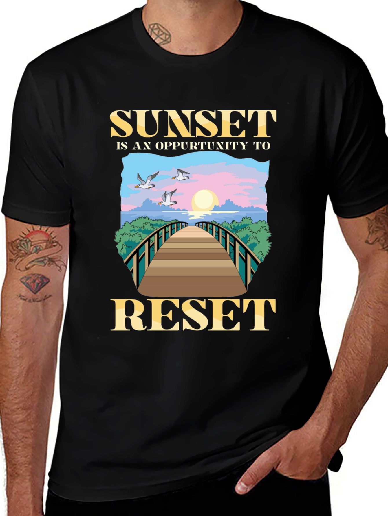 Variant 12 of Sunset Reset Graphic Tee