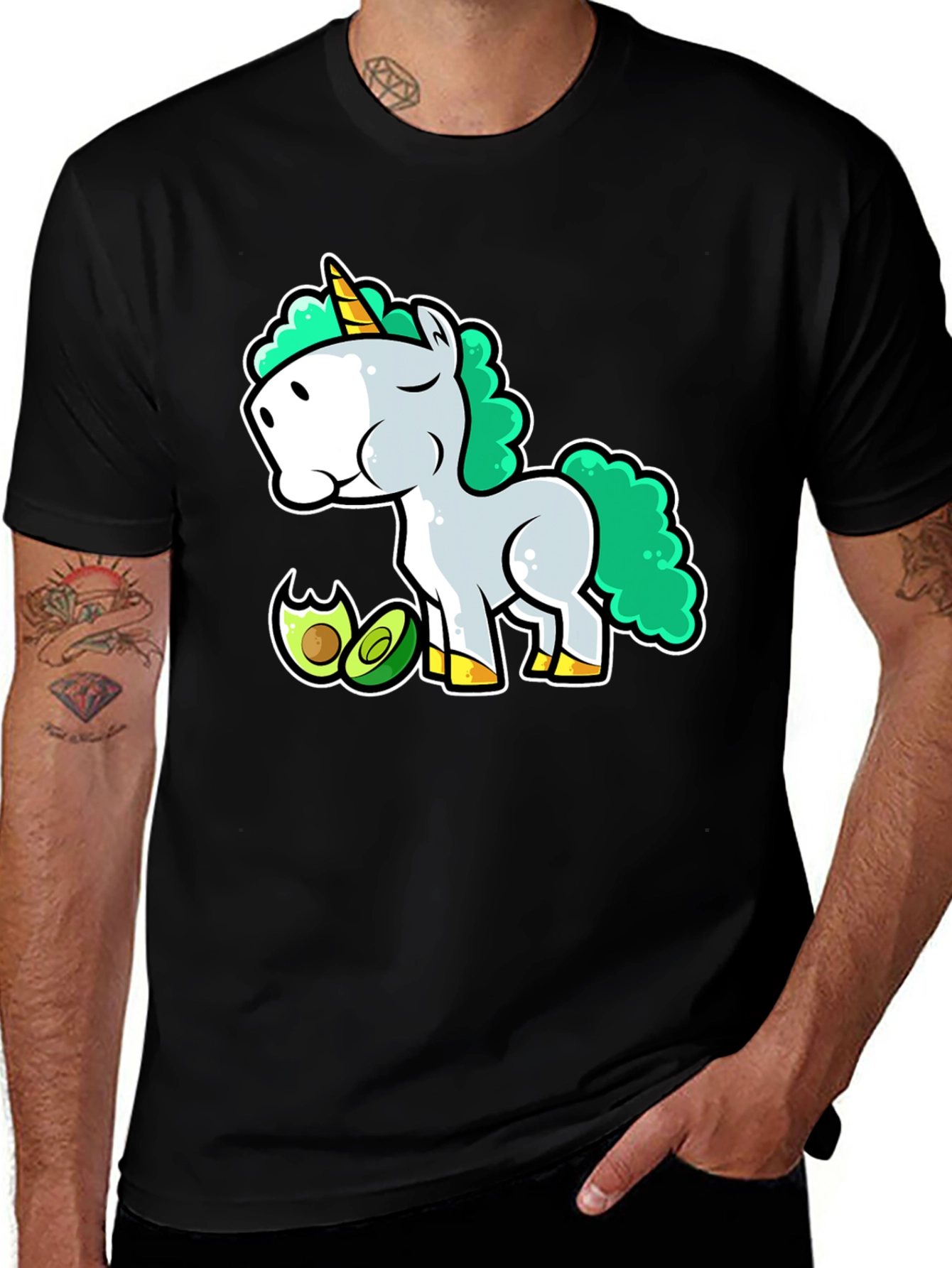 Variant 23 of Unicorn Eating Avocado T-Shirt Cute Graphic Tee