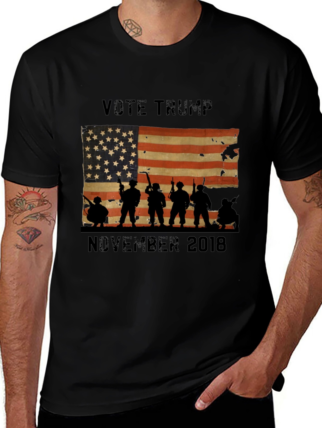Variant 8 of Vote Trump November 2018 Graphic Tee