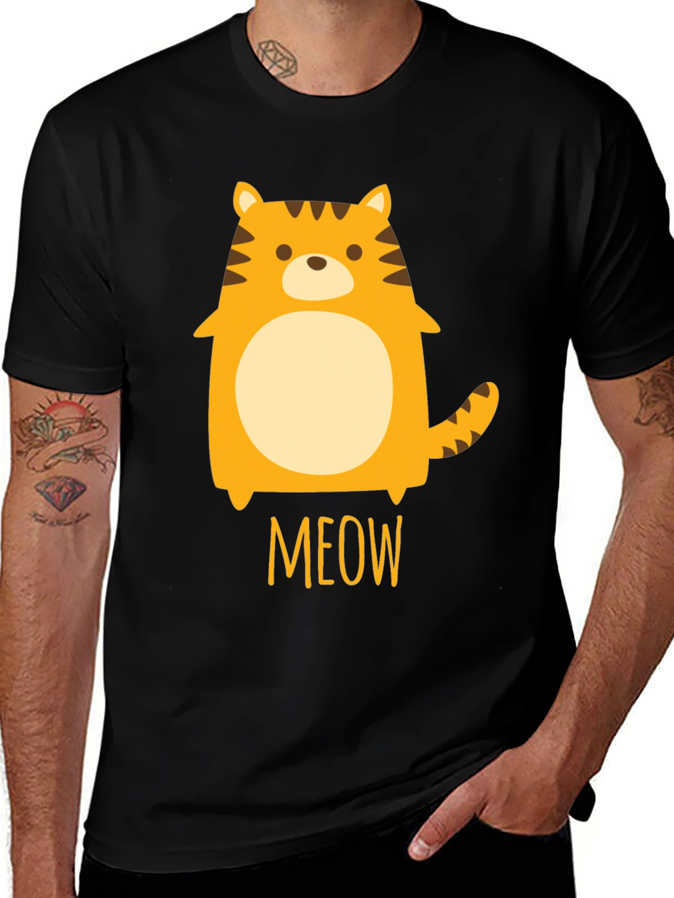 Variant 13 of Cute Cartoon Tiger Meow Graphic T-Shirt
